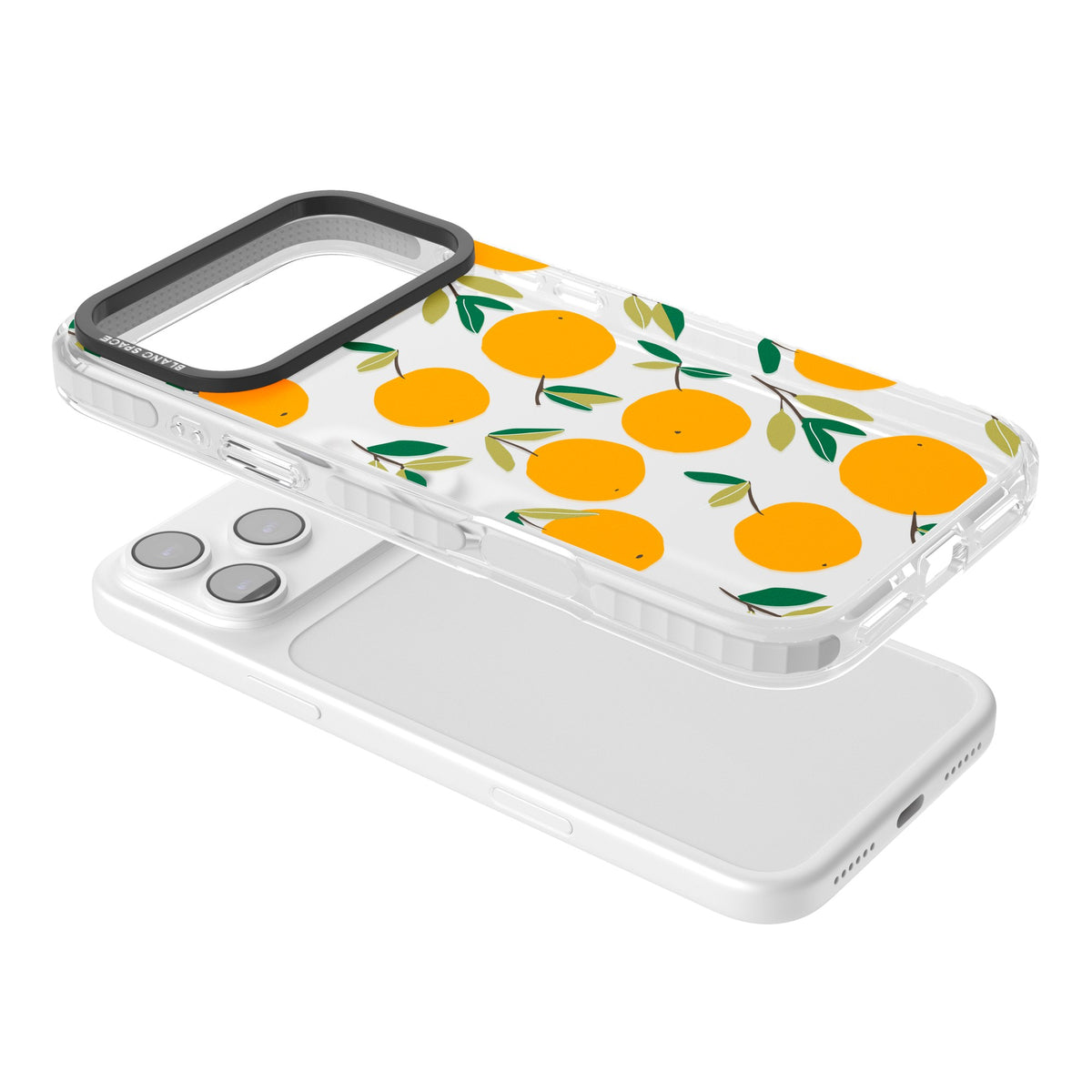 Citrus Grove iPhone 17 Pro Max Impact Clear Phone Case angled