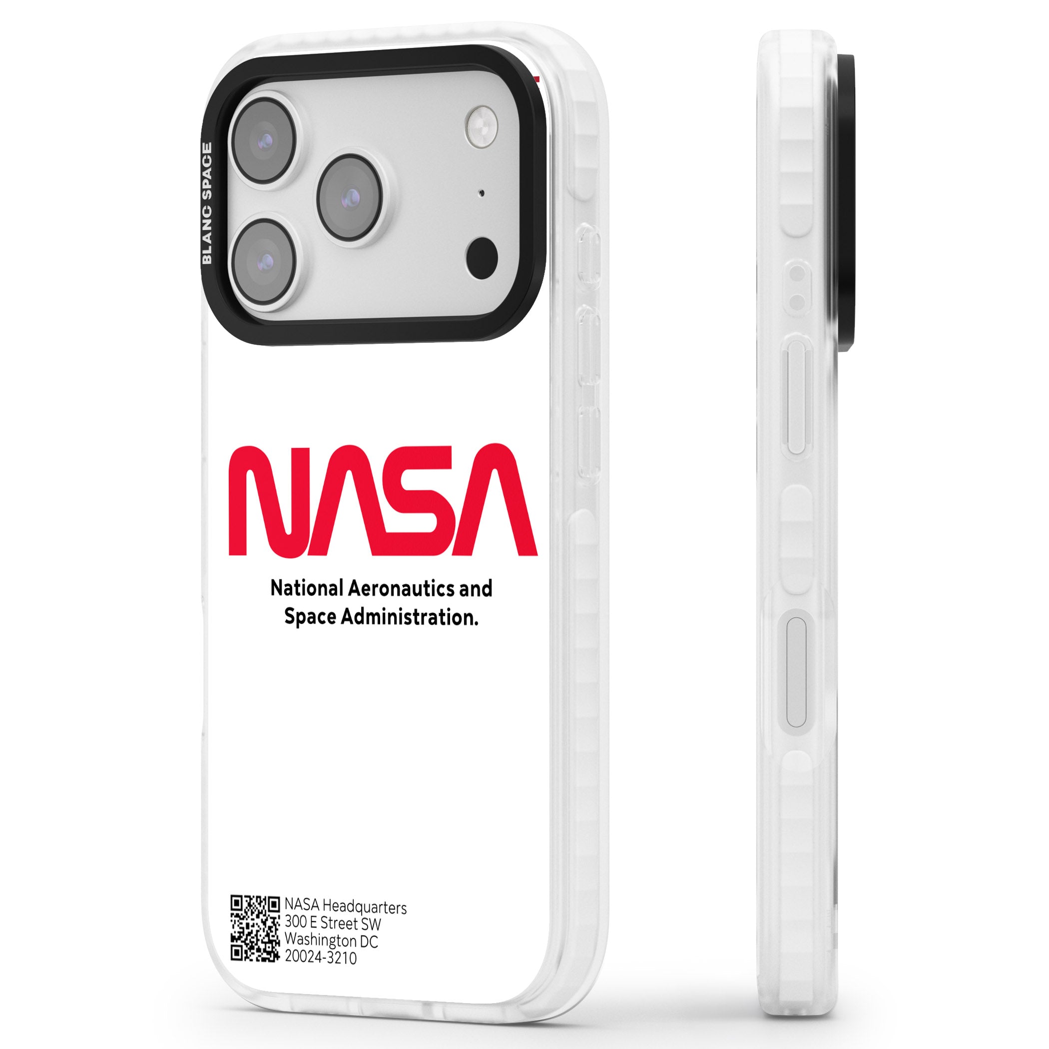 Nasa The Worm iPhone 17 Pro Impact Clear Phone Case Side Profile