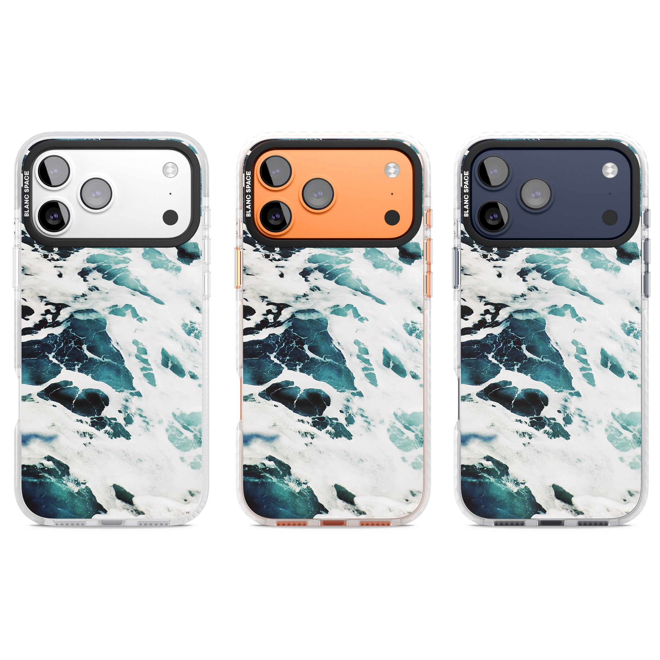 Ocean Surge iPhone 17 Pro Impact Clear Phone Case APT Impact Protection