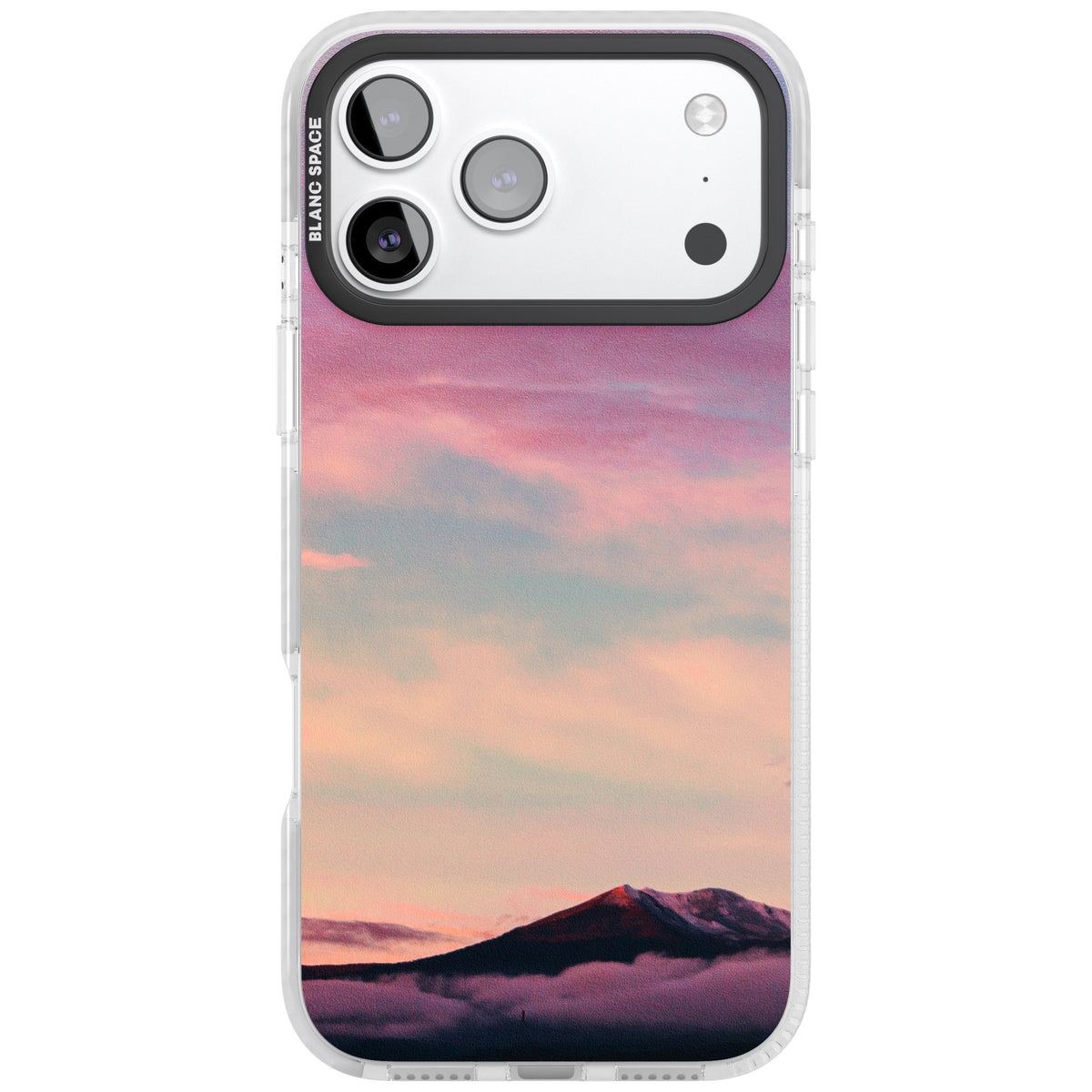 Pastel Mountain Sunset iPhone 17 Pro Max Impact Clear Phone Case front