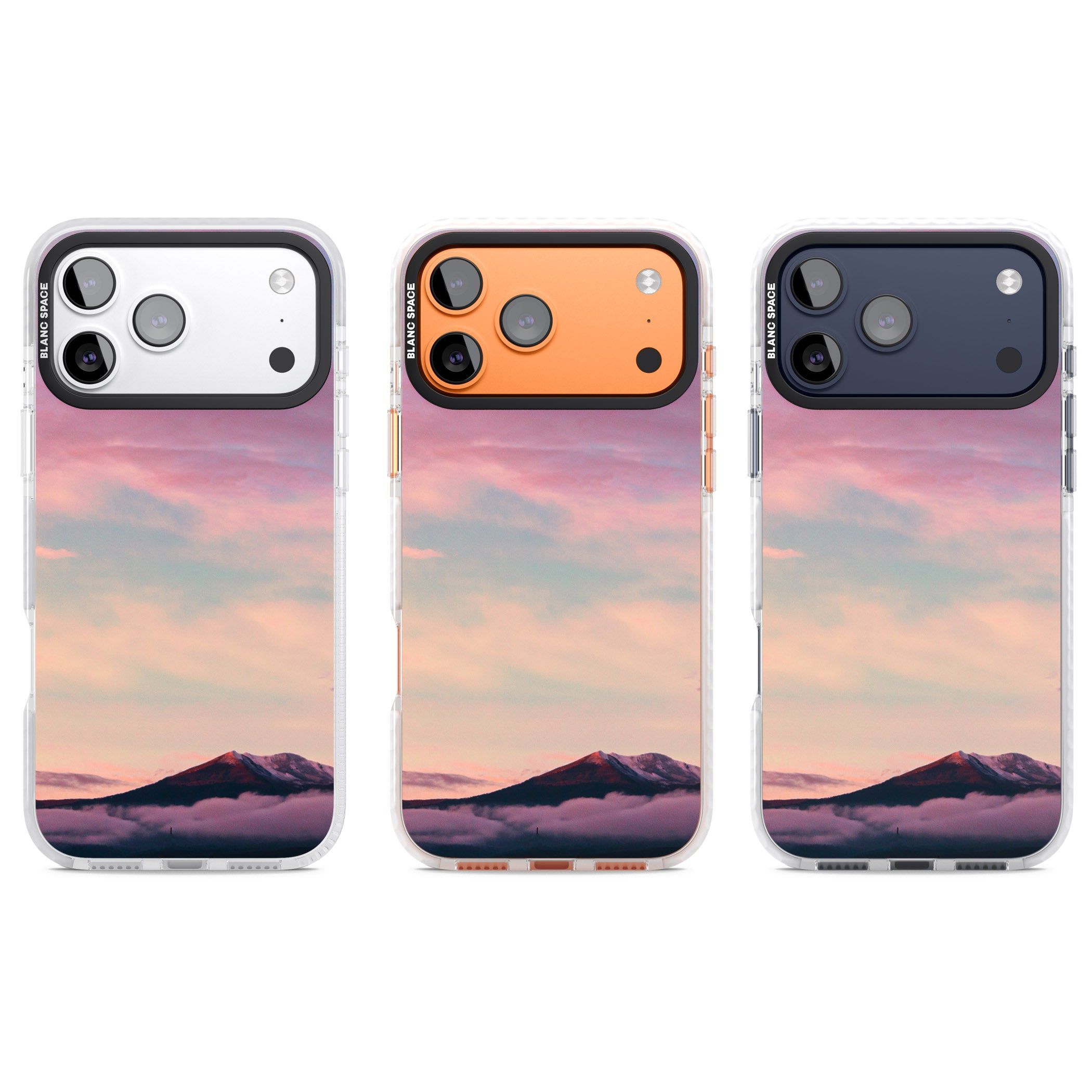 Pastel Mountain Sunset iPhone 17 Pro Impact Clear Phone Case APT Impact Protection