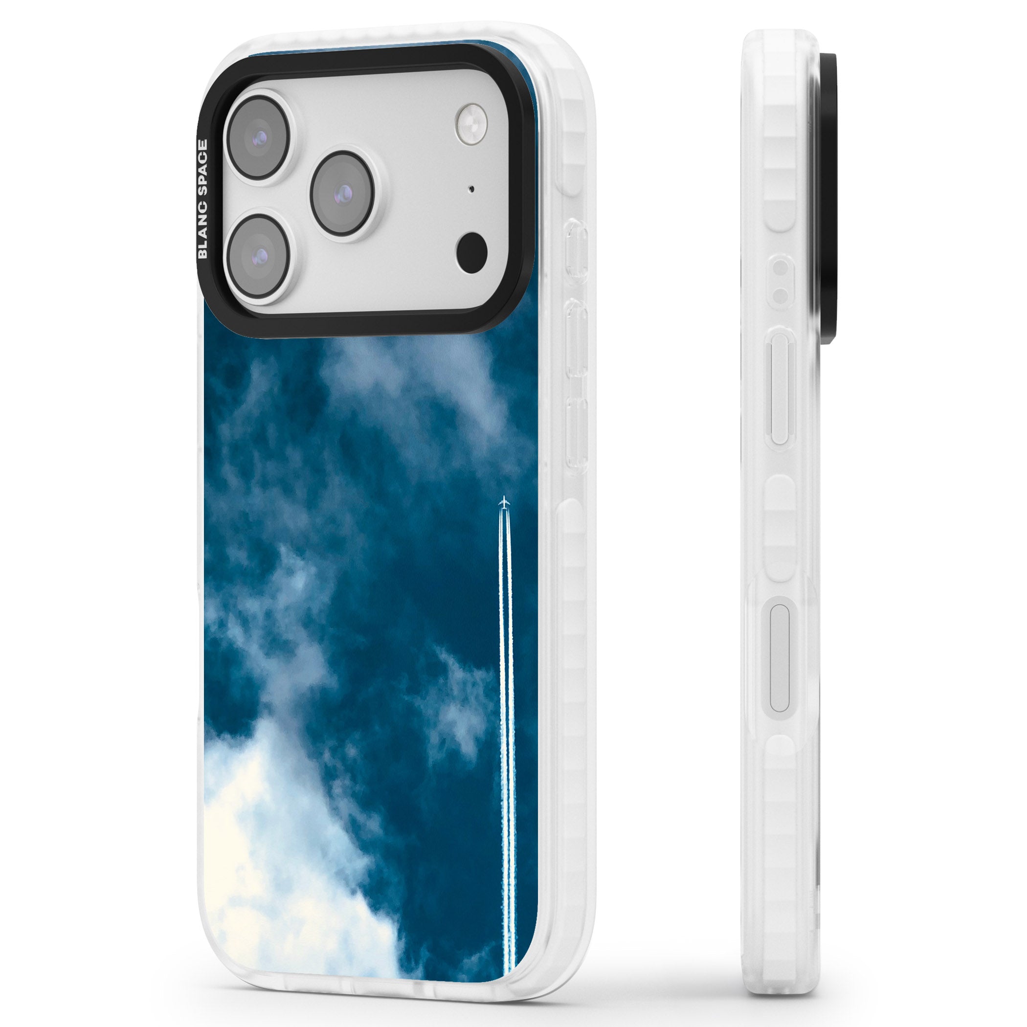 Sky Trail iPhone 17 Pro Impact Clear Phone Case Side Profile