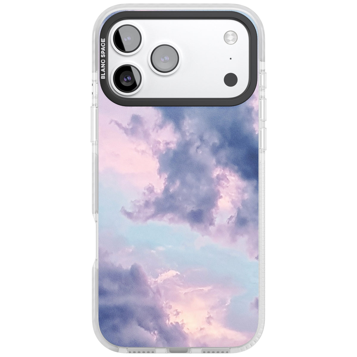 Lavender Clouds iPhone 17 Pro Max Impact Clear Phone Case front