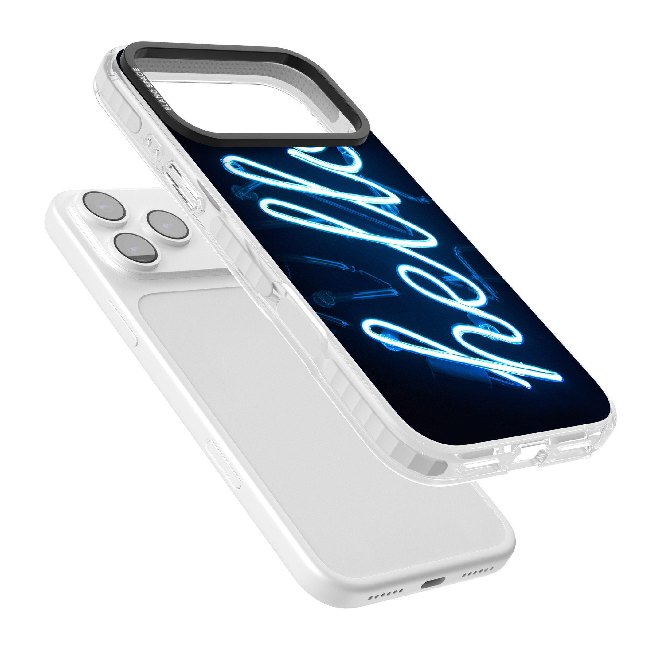 Hello Neon Sign iPhone 17 Pro Impact Clear Phone Case Colours