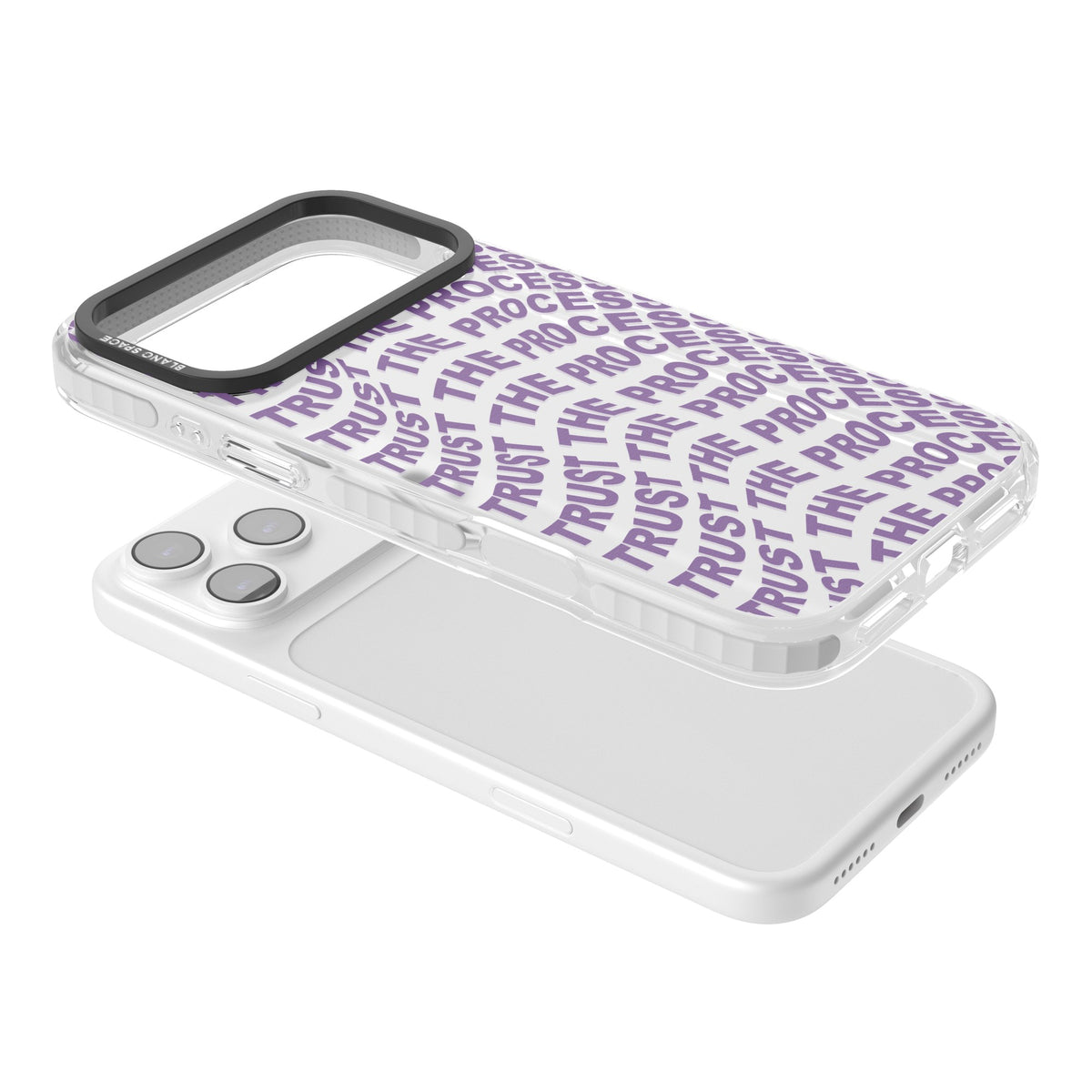 Trust The Process iPhone 17 Pro Max Impact Clear Phone Case angled