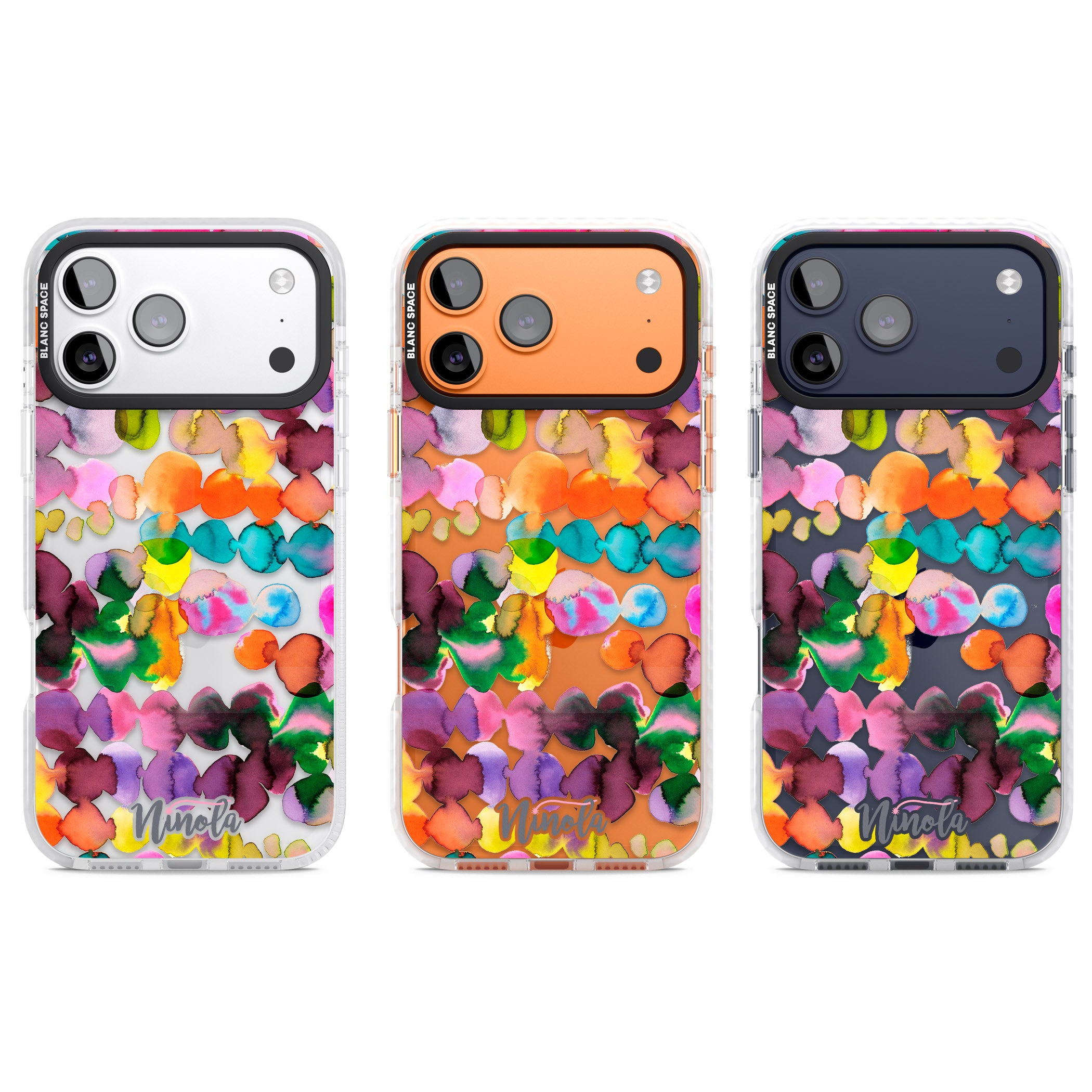 Ink Splash Hues iPhone 17 Pro Impact Clear Phone Case APT Impact Protection