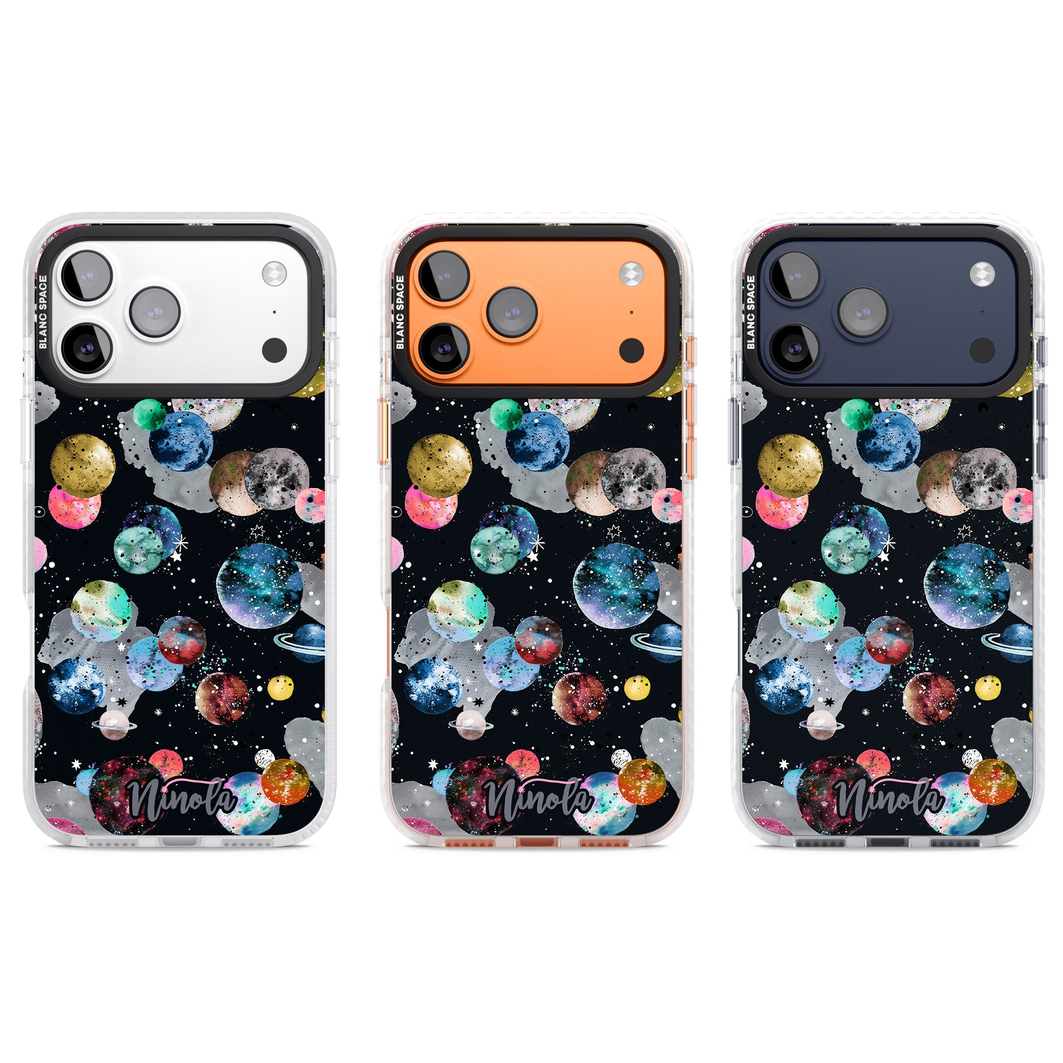 Cosmic Galaxy iPhone 17 Pro Impact Clear Phone Case APT Impact Protection