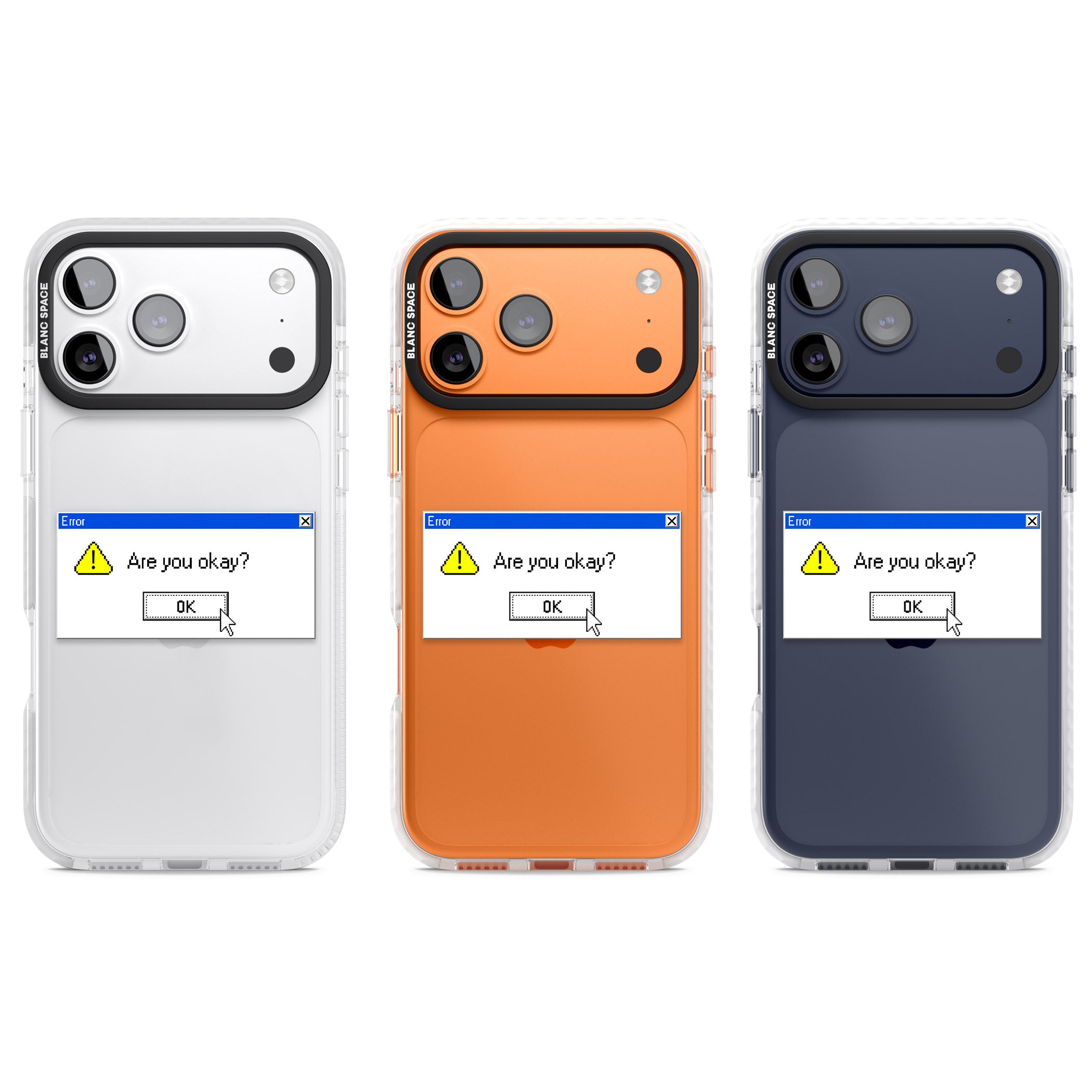 Are You Okay Exe iPhone 17 Pro Impact Clear Phone Case APT Impact Protection