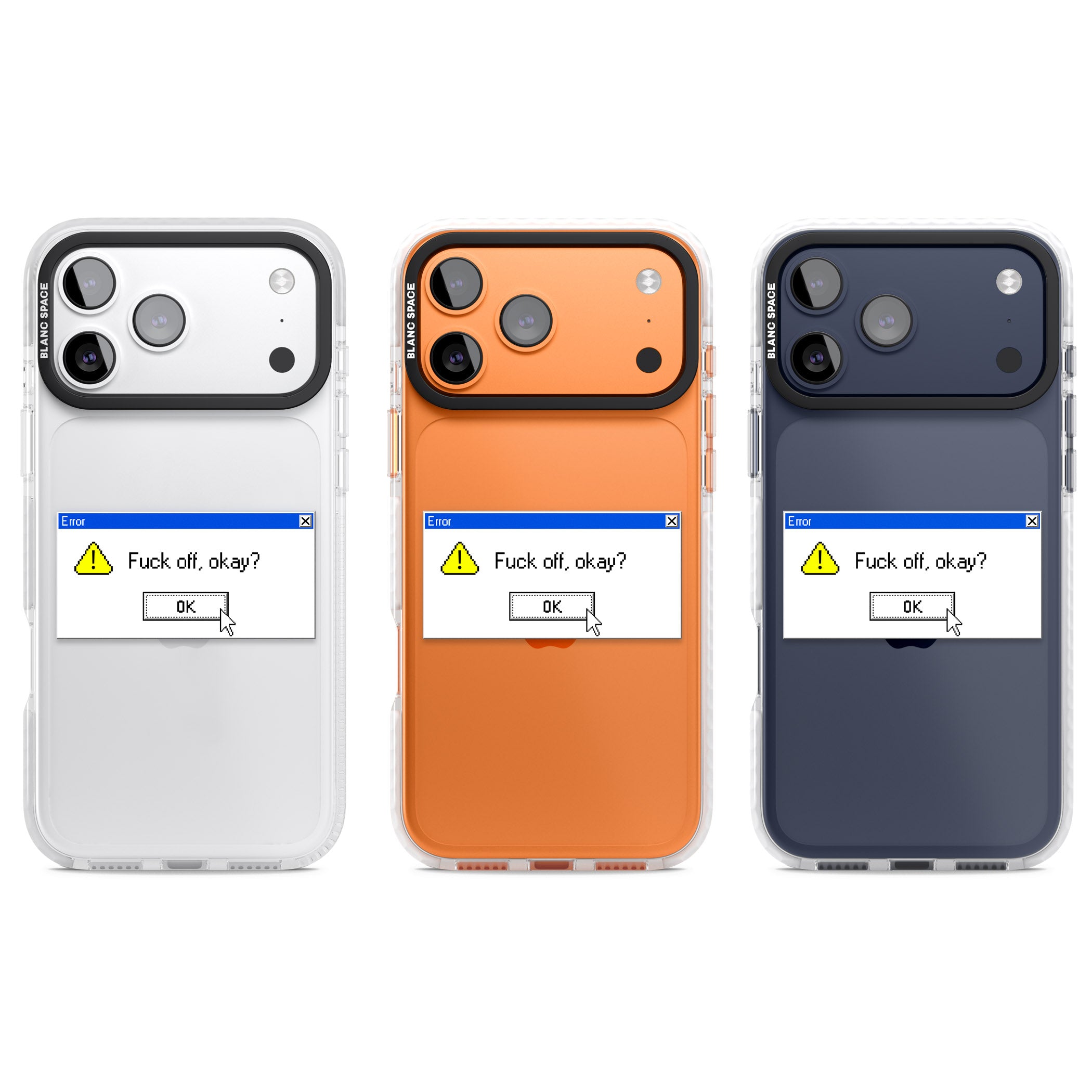 F Ck Off Okay Exe iPhone 17 Pro Impact Clear Phone Case APT Impact Protection