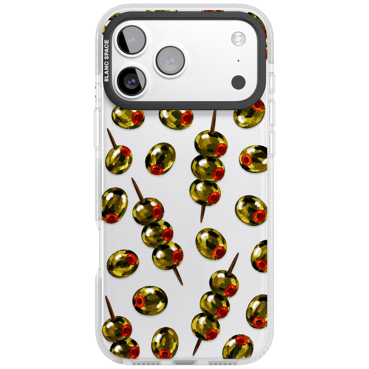 Painted Olives iPhone 17 Pro Max Impact Clear Phone Case front