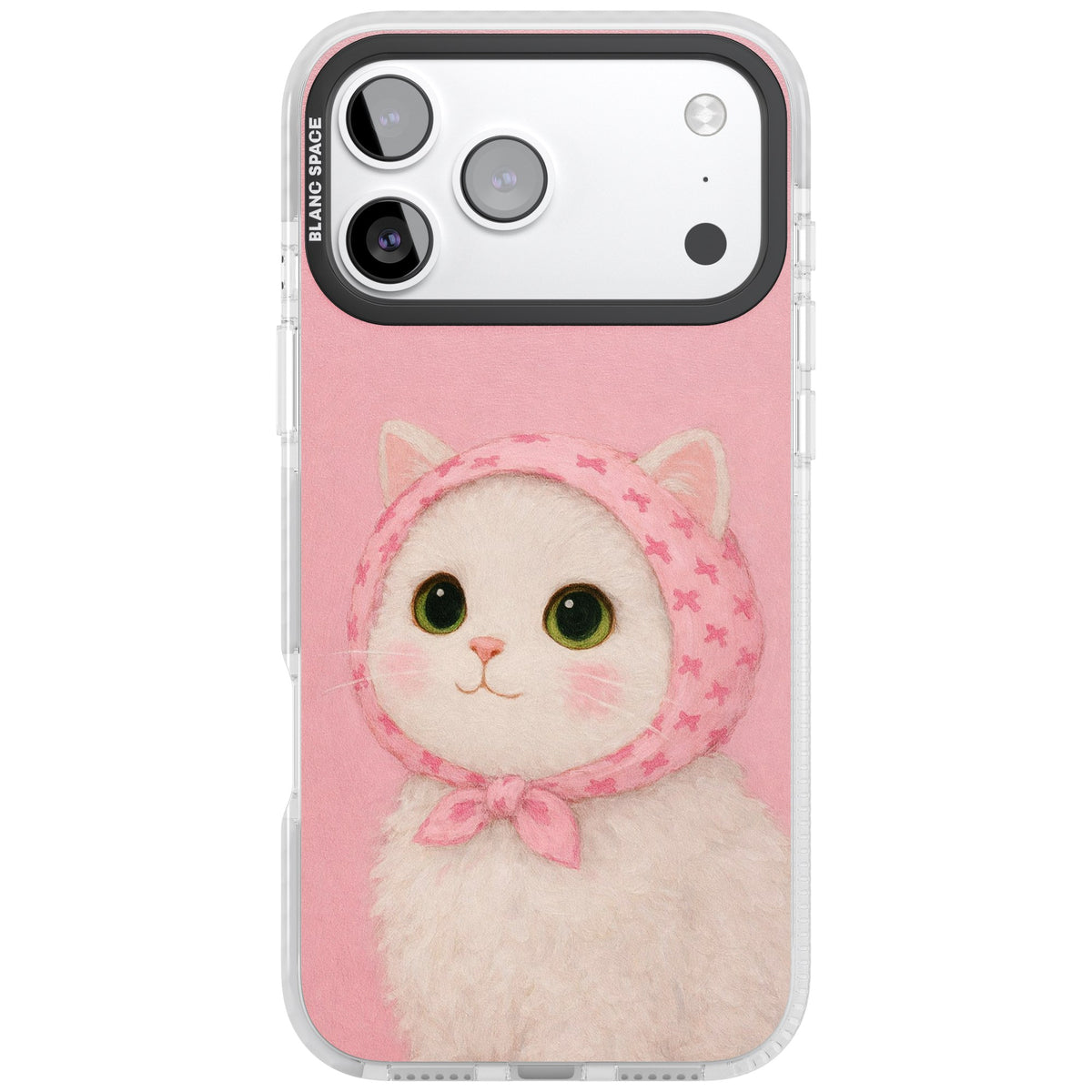Baby Blush Kitty iPhone 17 Pro Max Impact Clear Phone Case front
