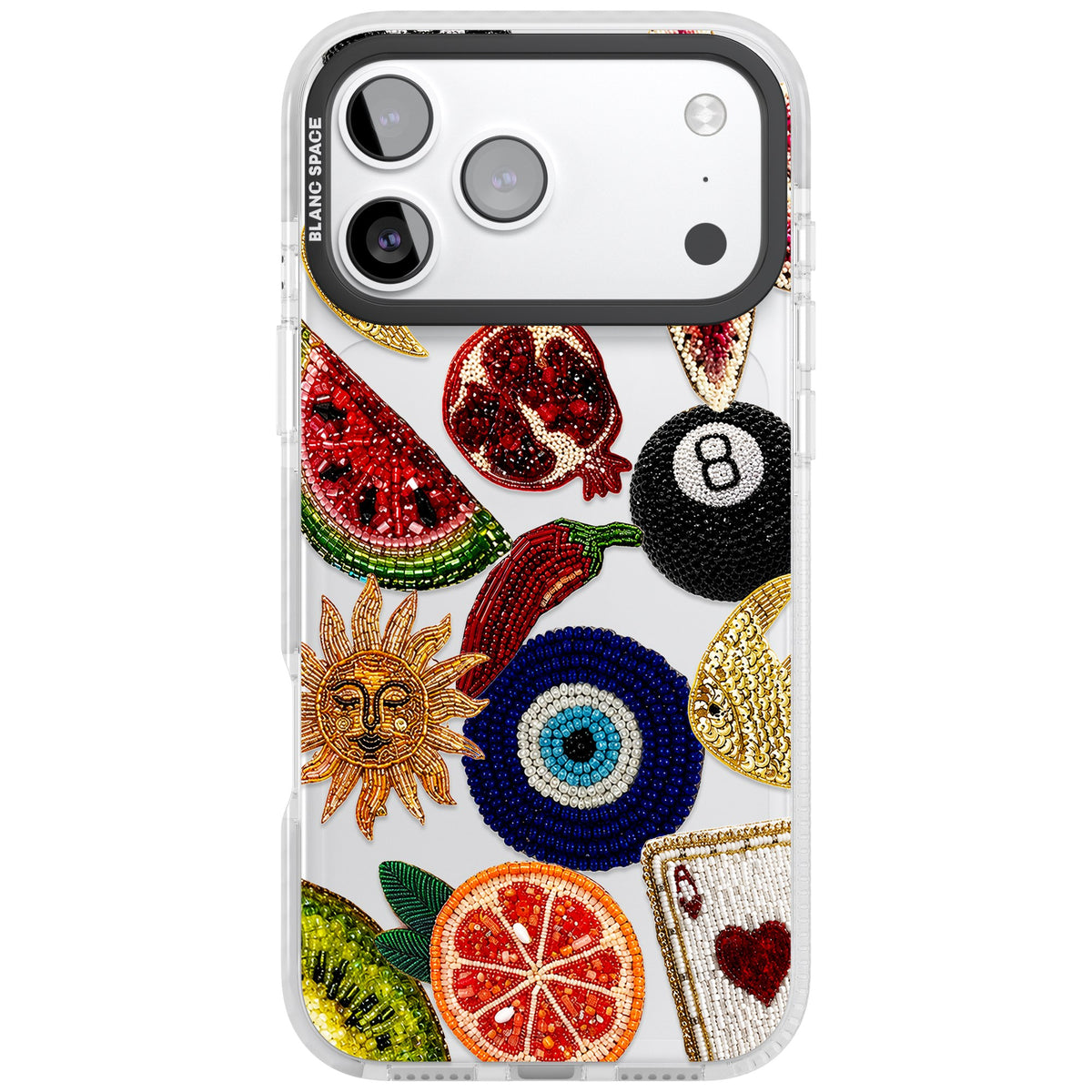Beaded Charms iPhone 17 Pro Max Impact Clear Phone Case front