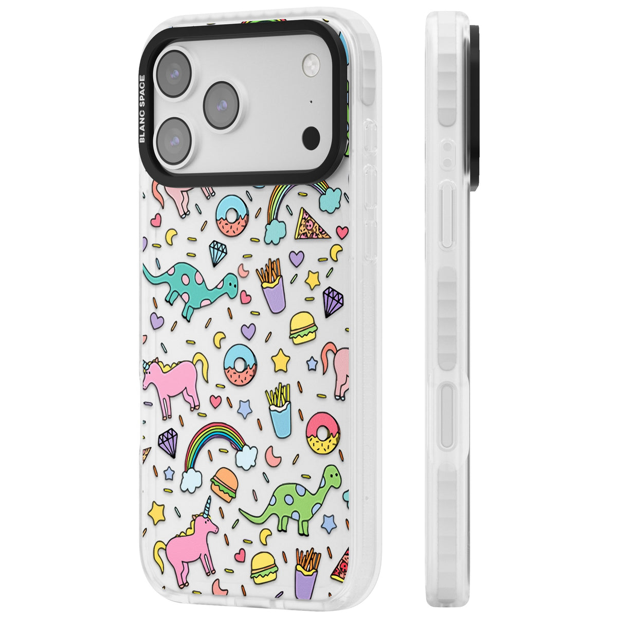 Bubblegum Fantasy iPhone 17 Pro Max Impact Clear Phone Case side