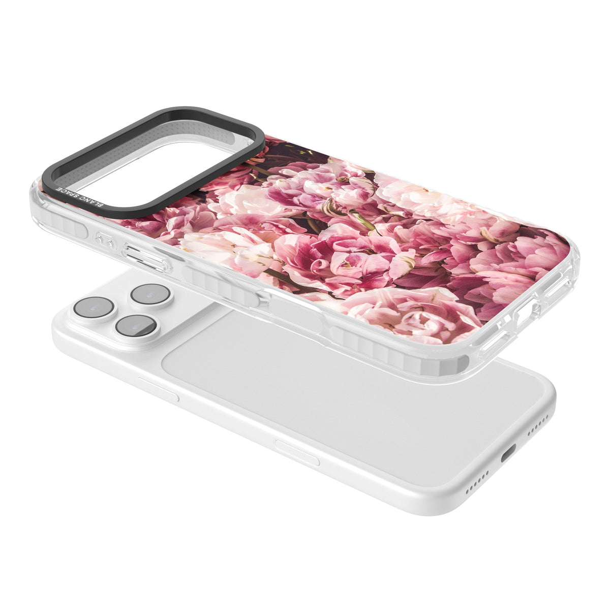 Peony Dream iPhone 17 Pro Max Impact Clear Phone Case angled