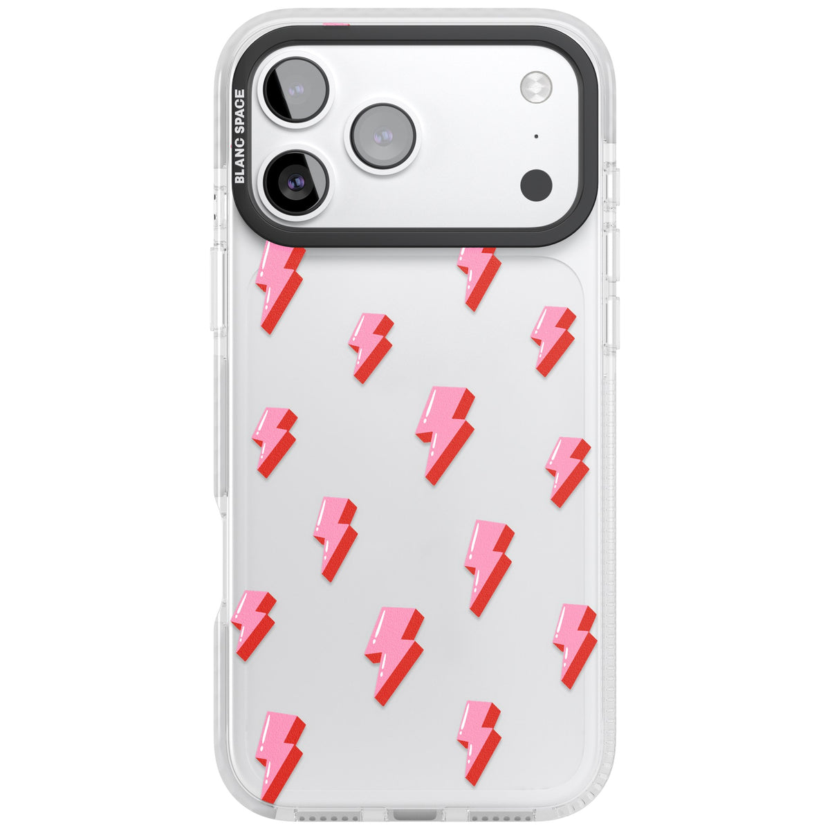 Pink Bolt iPhone 17 Pro Max Impact Clear Phone Case front