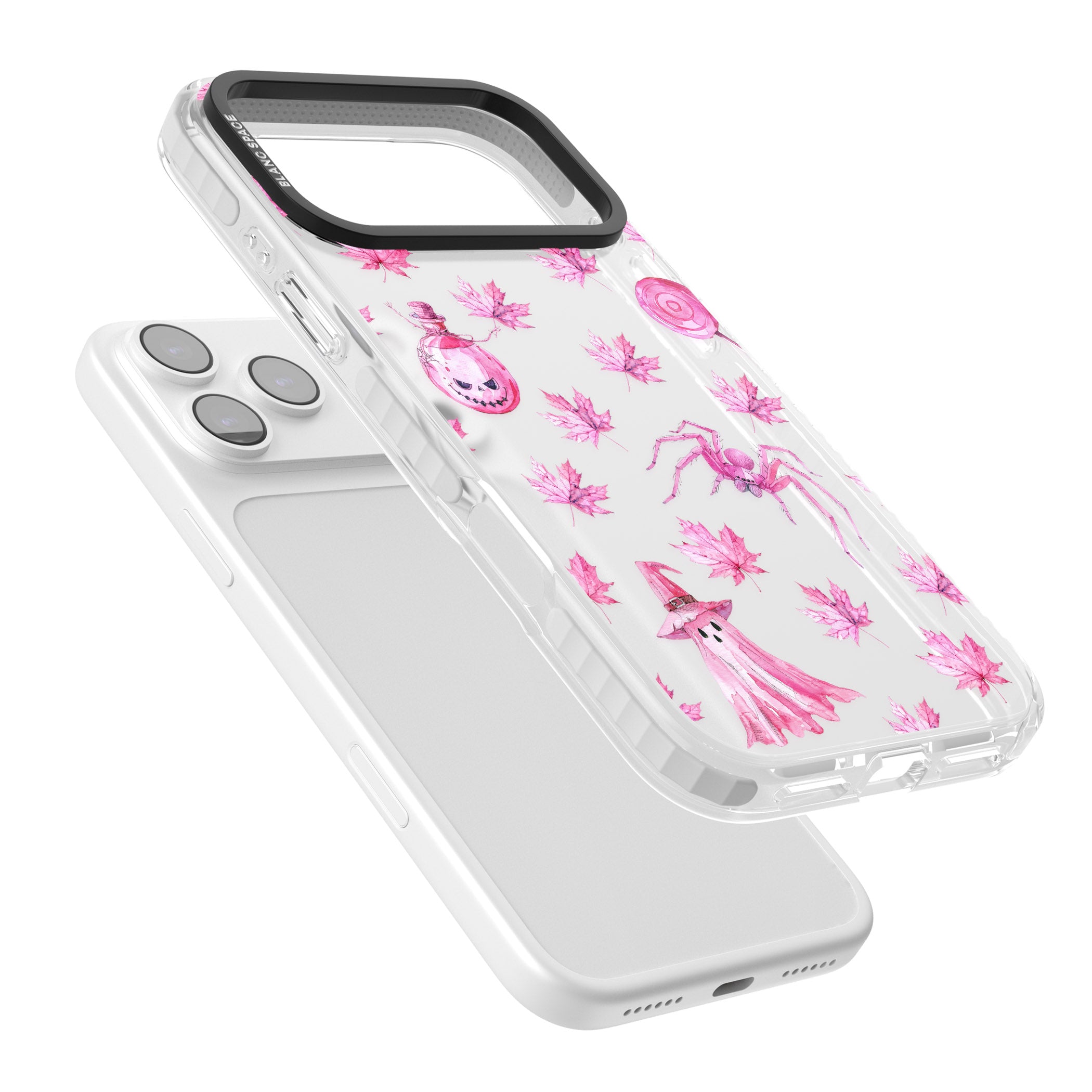 Pink Moon Maple iPhone 17 Pro Impact Clear Phone Case Colours