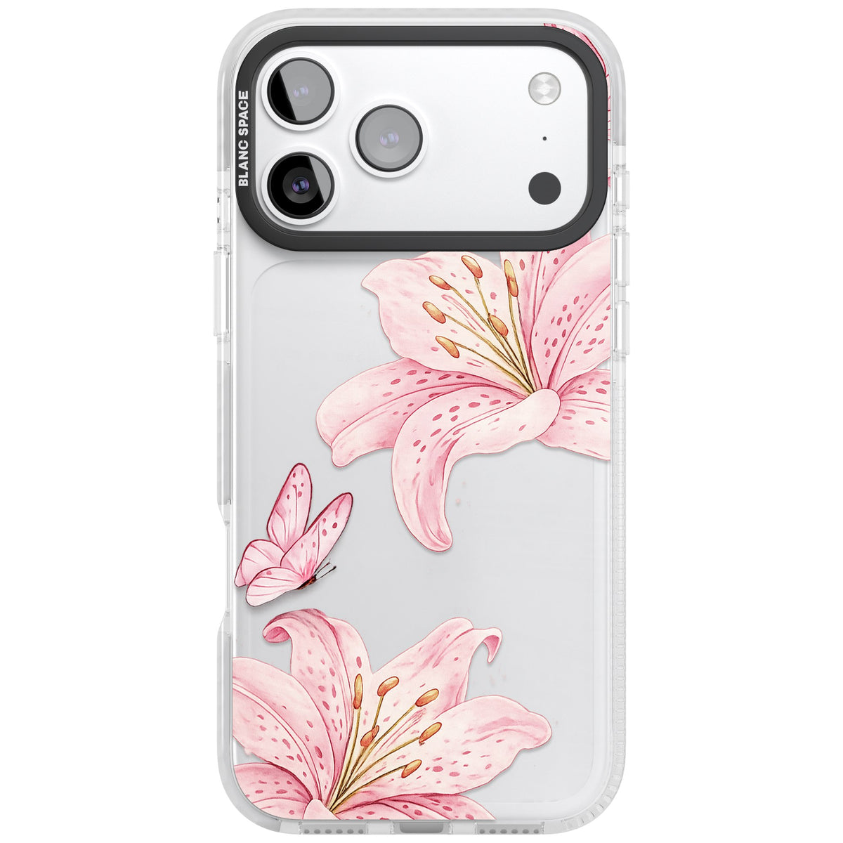 Lily Whisper iPhone 17 Pro Max Impact Clear Phone Case front