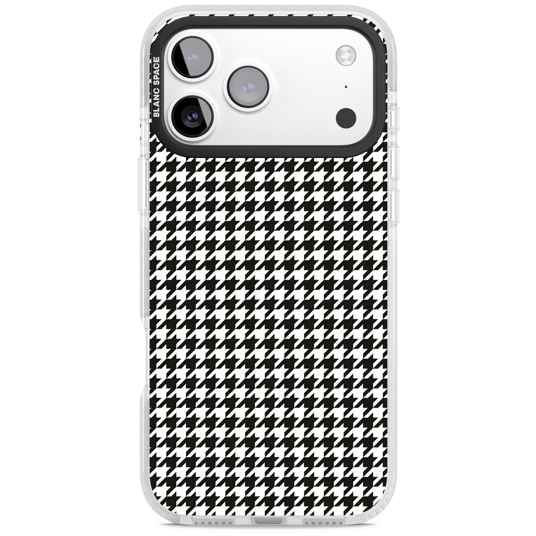 Chic Houndstooth Check iPhone 17 Pro Max Impact Clear Phone Case