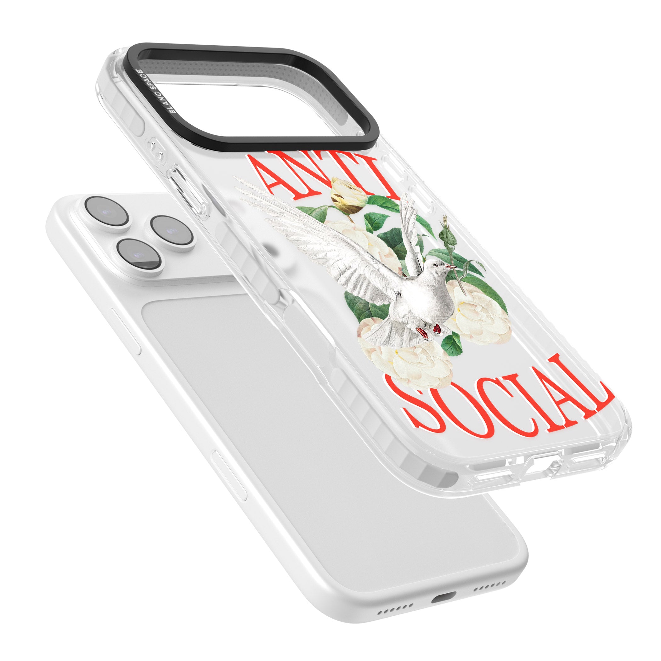 Anti Social iPhone 17 Pro Impact Clear Phone Case Colours