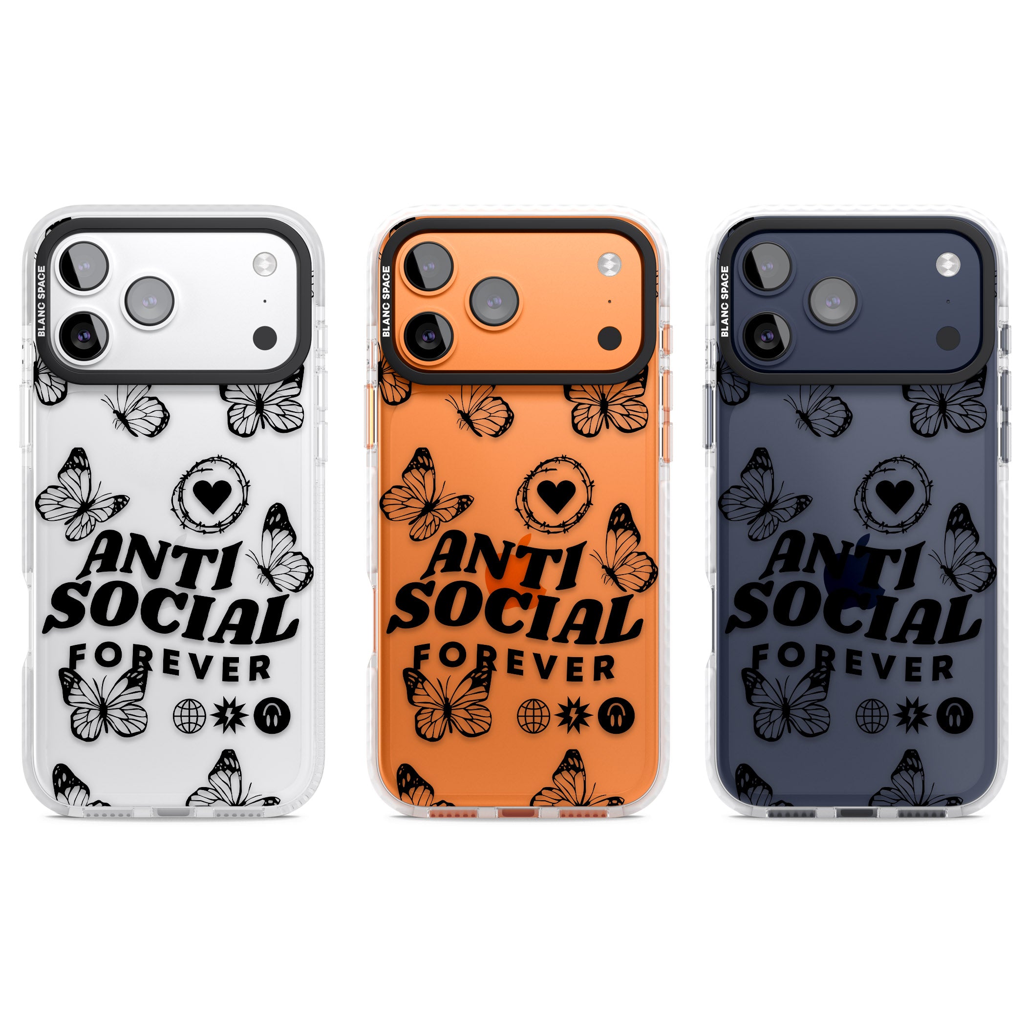 Anti Social Forever iPhone 17 Pro Impact Clear Phone Case APT Impact Protection