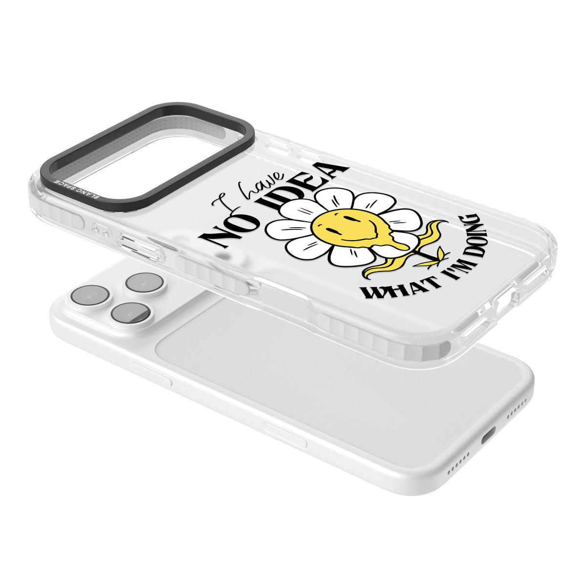 No Idea iPhone 17 Pro Max Impact Clear Phone Case angled