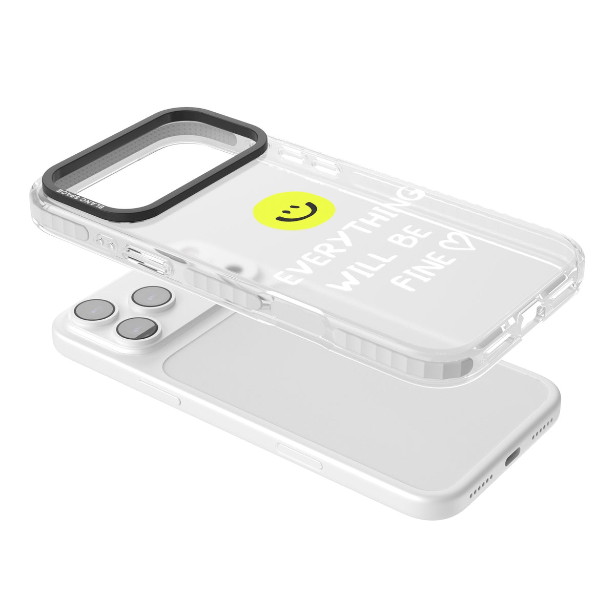 Everything Will Be Fine iPhone 17 Pro Max Impact Clear Phone Case angled