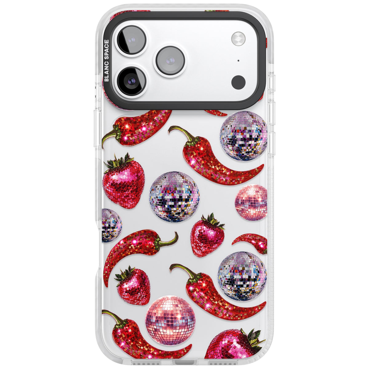 Spicy Disco iPhone 17 Pro Max Impact Clear Phone Case front