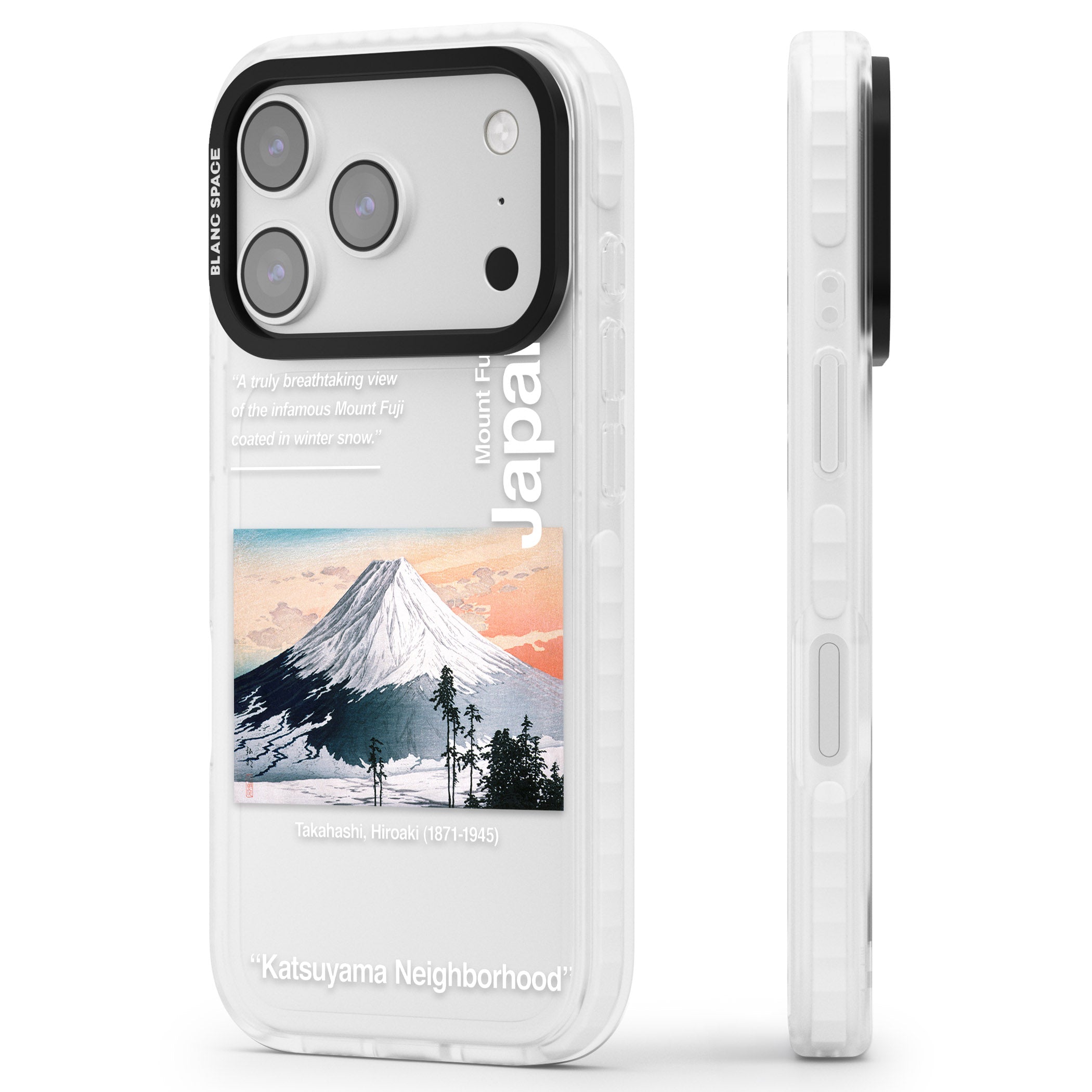 Katsuyama Neighborhood iPhone 17 Pro Impact Clear Phone Case Side Profile