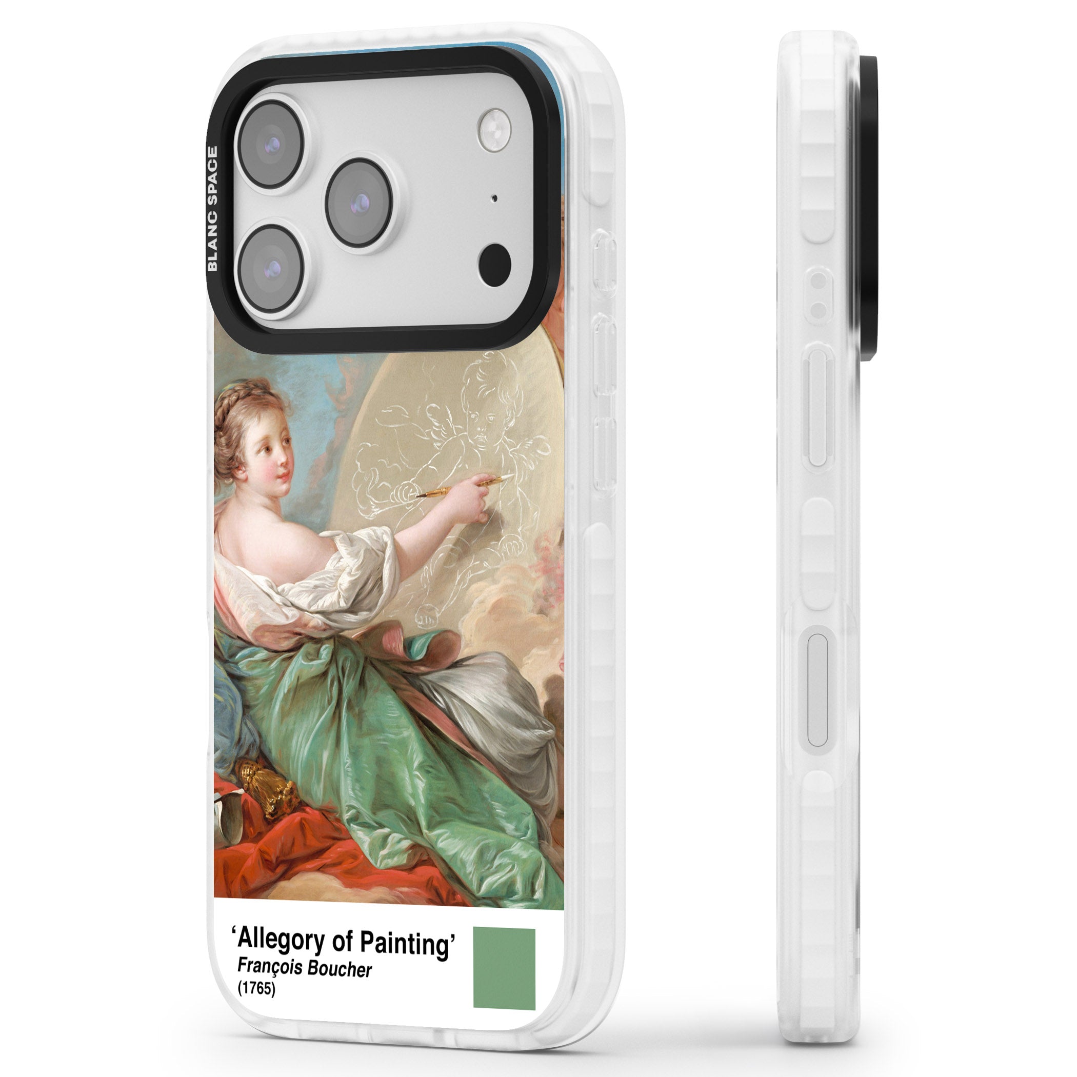 Allegory Of Painting iPhone 17 Pro Impact Clear Phone Case Side Profile