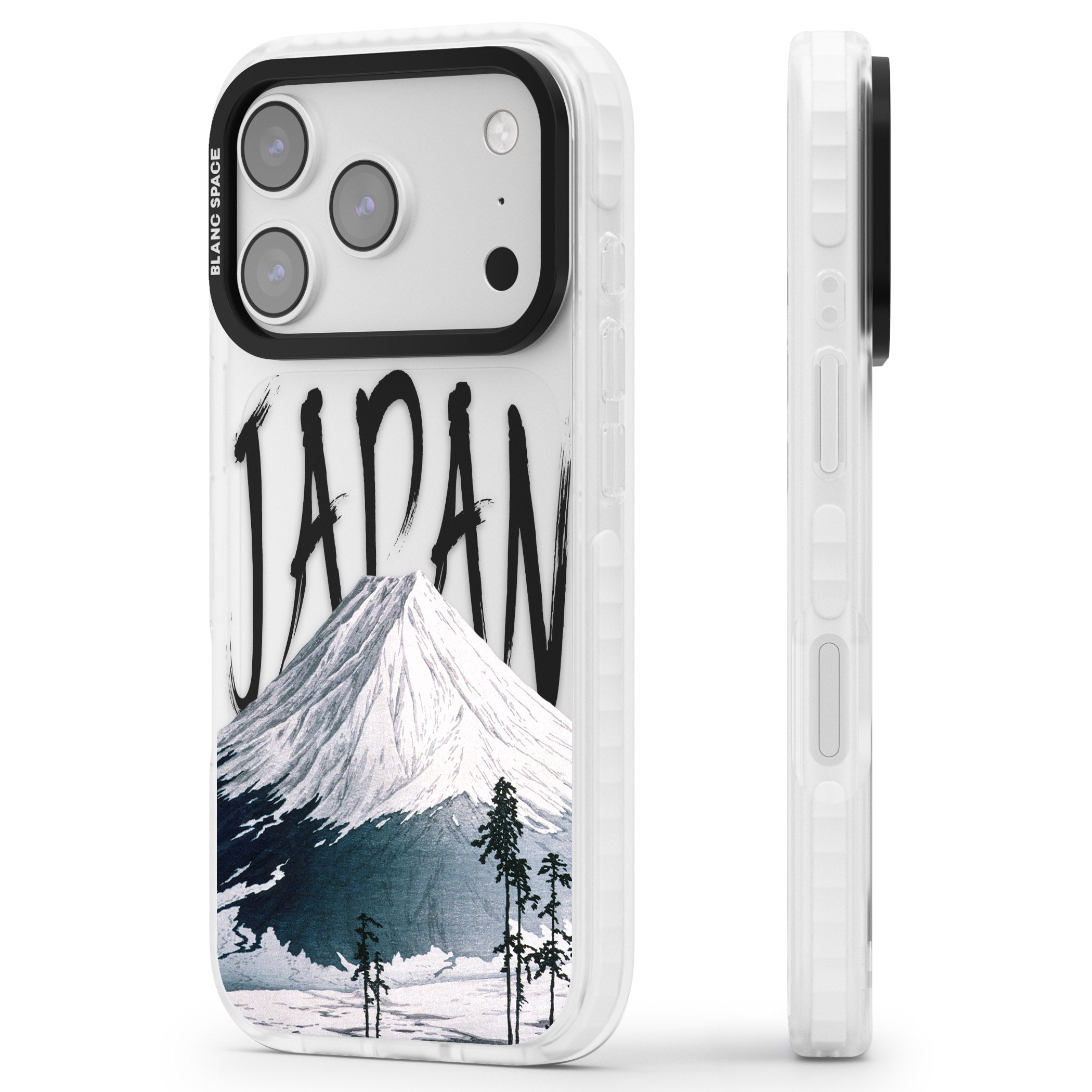 Mount Fuji Cutout iPhone 17 Pro Impact Clear Phone Case Side Profile