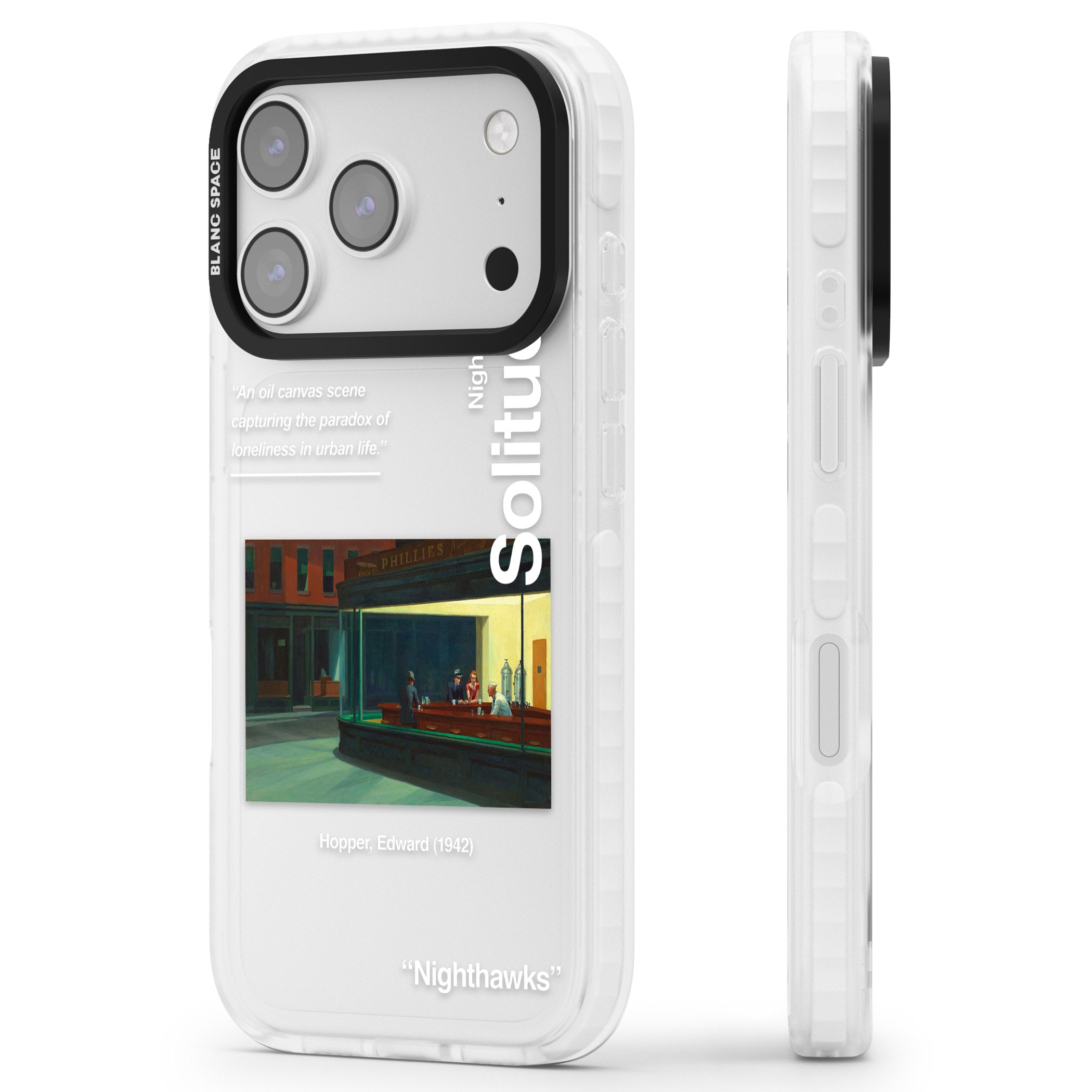 Nighthawks iPhone 17 Pro Impact Clear Phone Case Side Profile