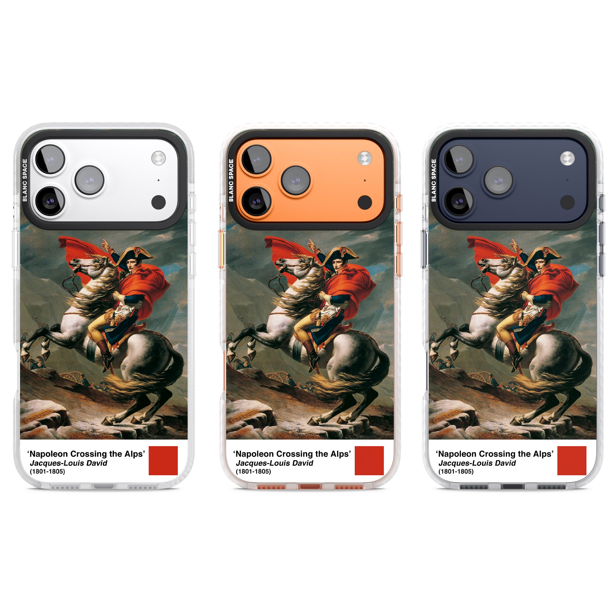 Napoleon Crossing The Alps iPhone 17 Pro Impact Clear Phone Case APT Impact Protection
