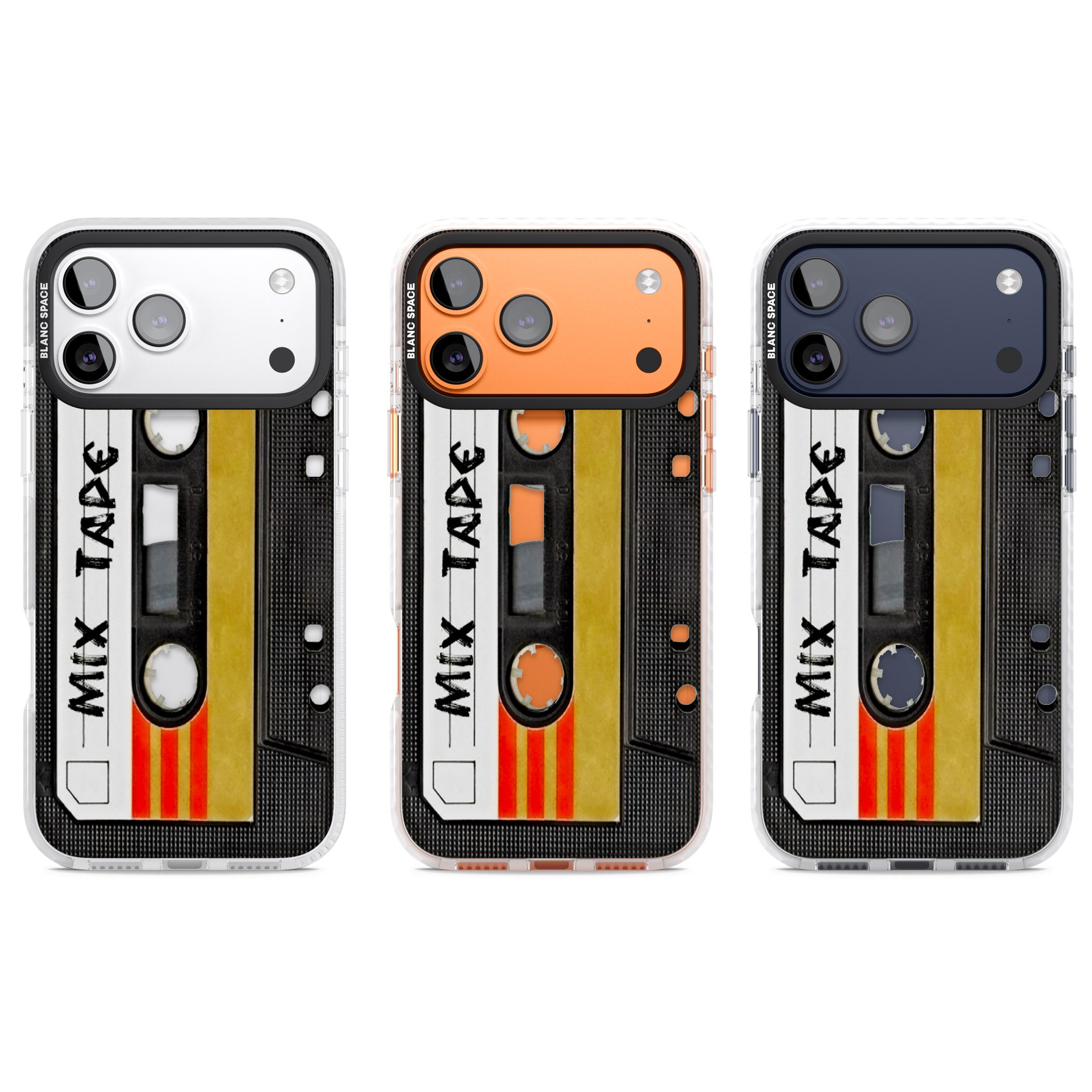 Retro Mix Tape iPhone 17 Pro Impact Clear Phone Case APT Impact Protection
