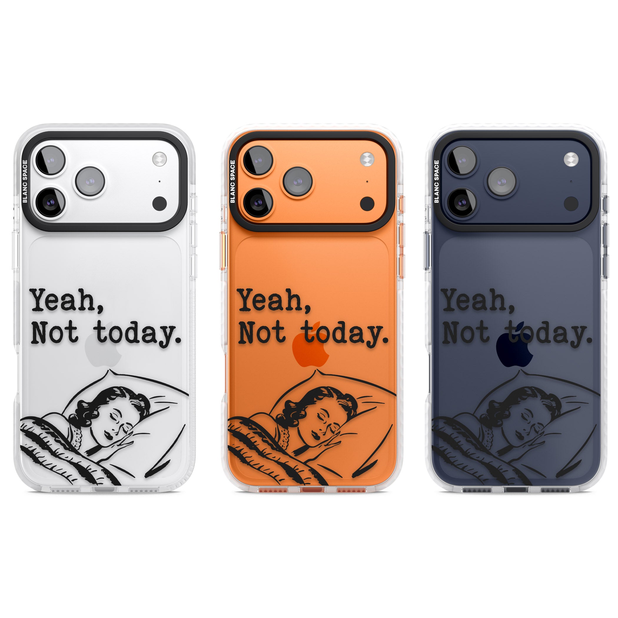Yeah, Not Today iPhone 17 Pro Impact Clear Phone Case APT Impact Protection