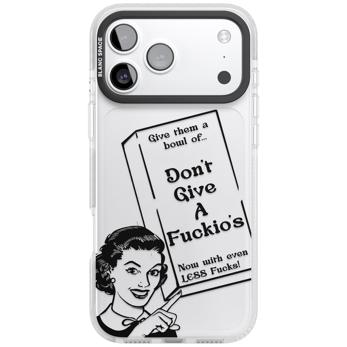 Dont Give A F Ckios Cereal iPhone 17 Pro Max Impact Clear Phone Case front