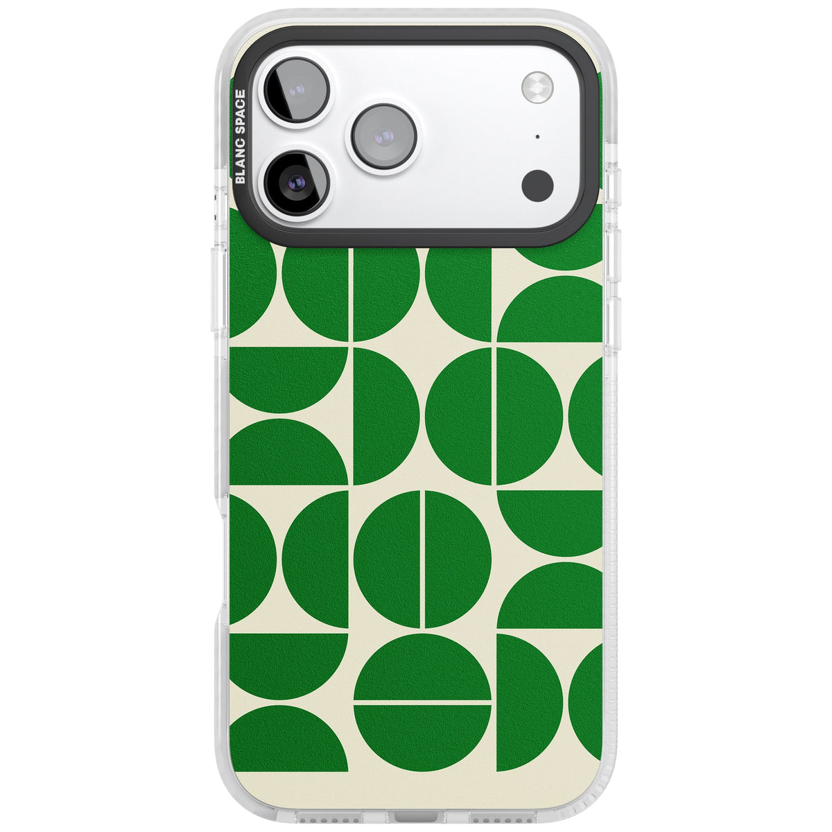Bauhaus Green iPhone 17 Pro Max Impact Clear Phone Case front