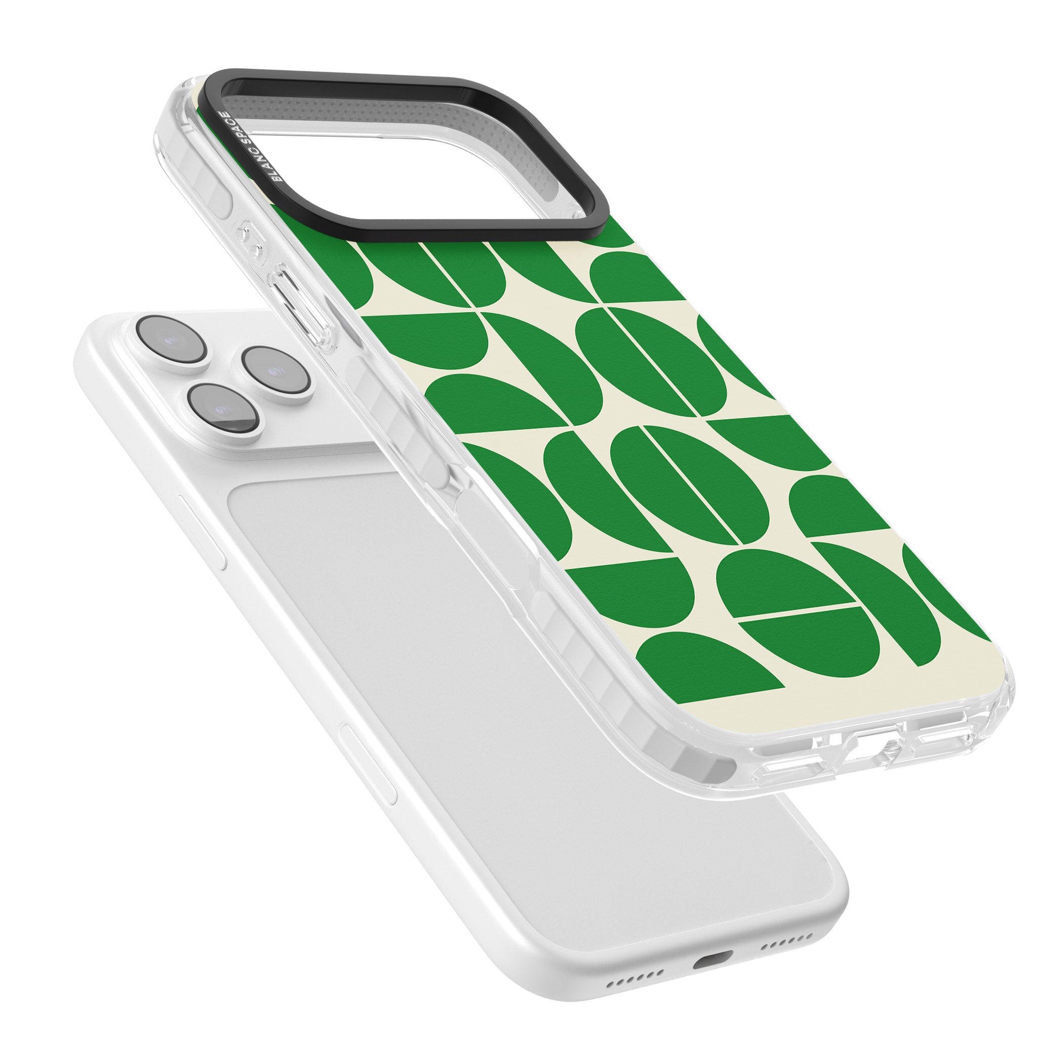 Retro Green Circles iPhone 17 Pro Impact Clear Phone Case Colours