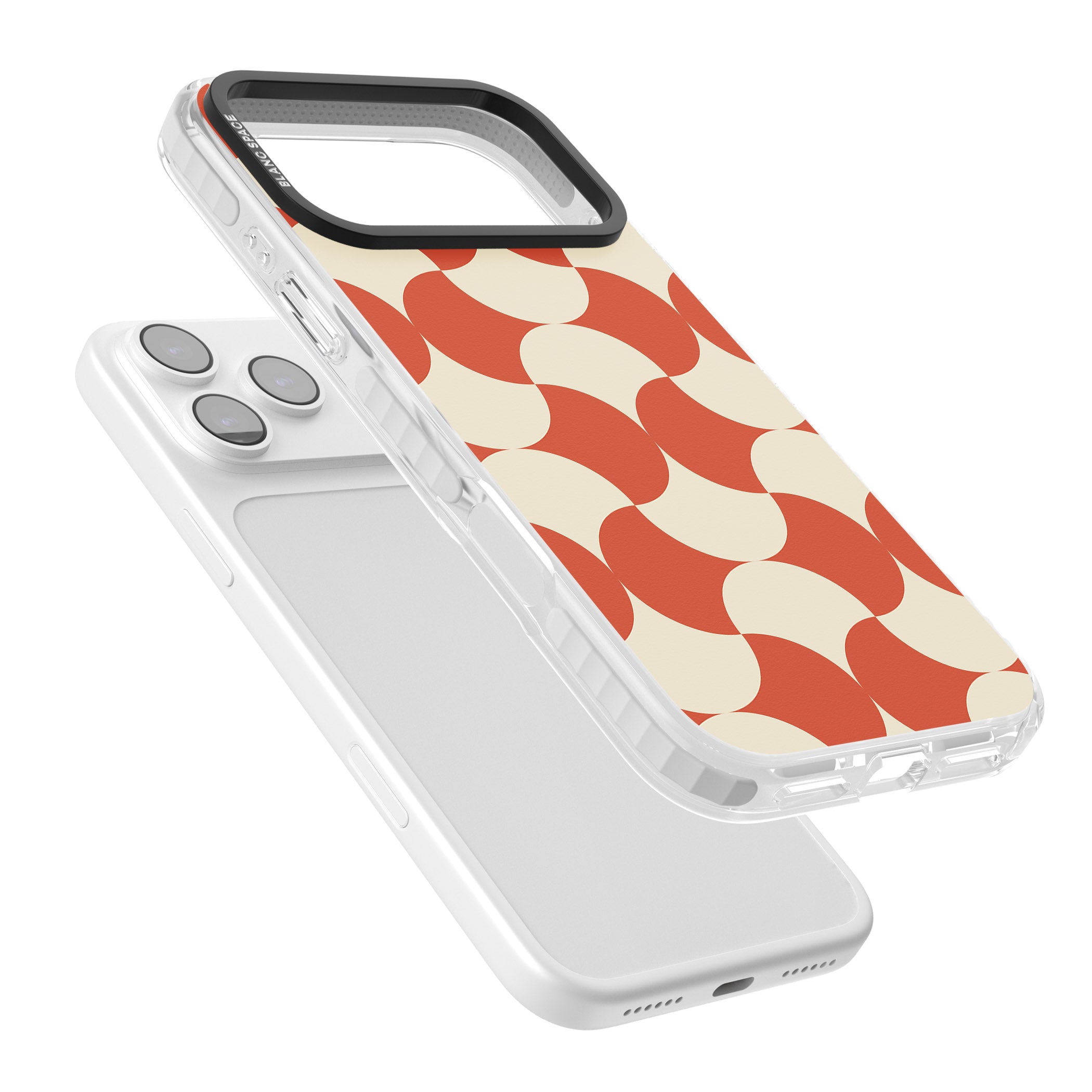 Abstract Retro Shapes iPhone 17 Pro Impact Clear Phone Case Colours