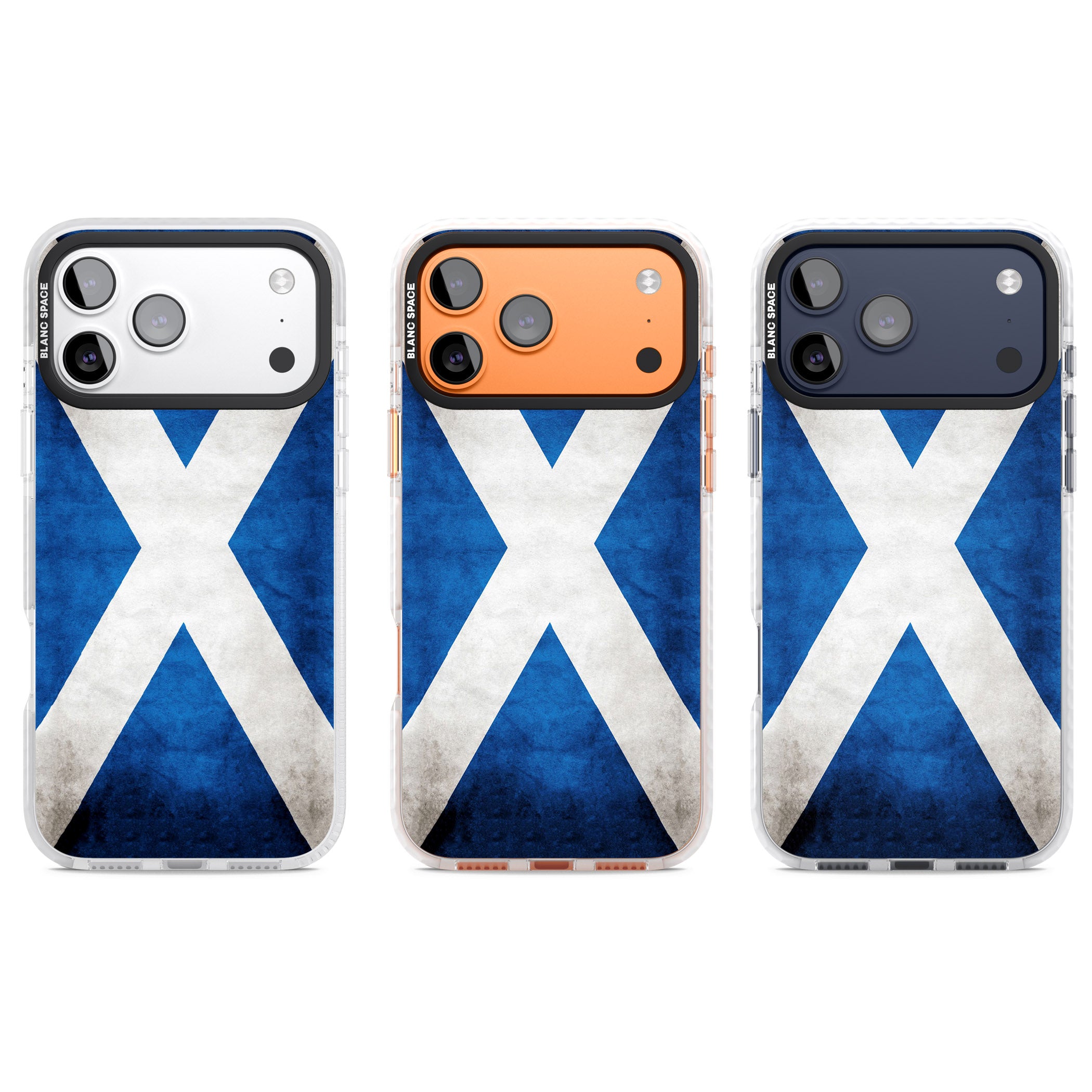 Scotland Saltire Flag iPhone 17 Pro Impact Clear Phone Case APT Impact Protection