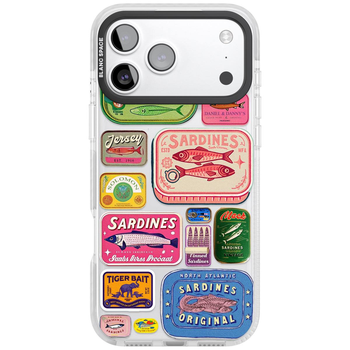 Coastal Sardines iPhone 17 Pro Max Impact Clear Phone Case front