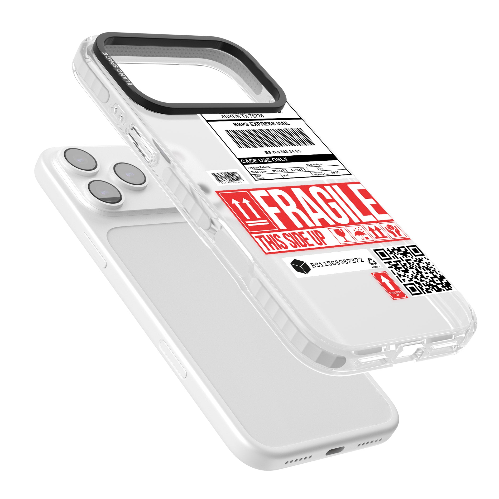 Shipping Label iPhone 17 Pro Impact Clear Phone Case Colours