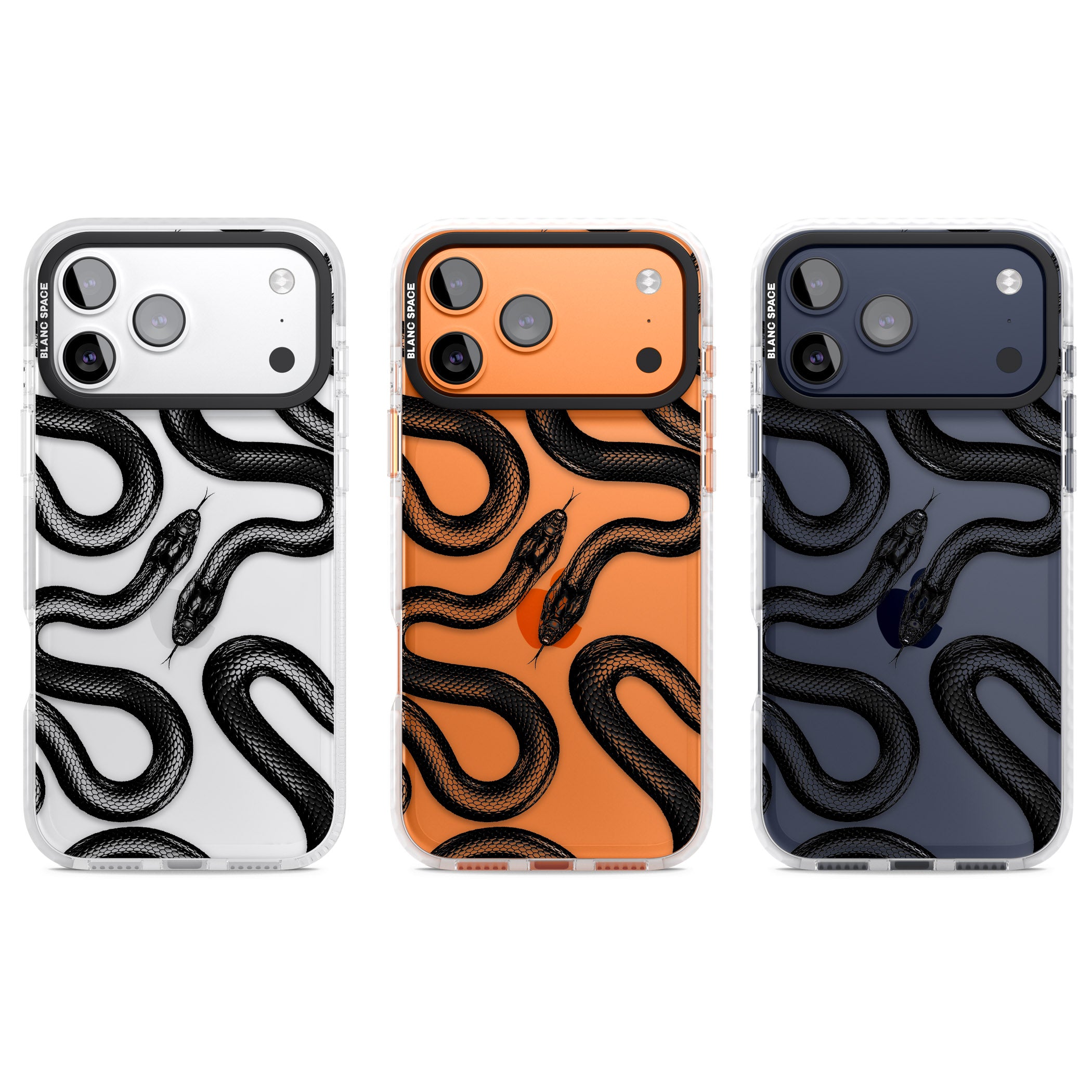 iPhone17Pro BLACK Paris 蛇 スネーク ケース Black Kingsnake Cute Snake iPhone Case | Blanc Space