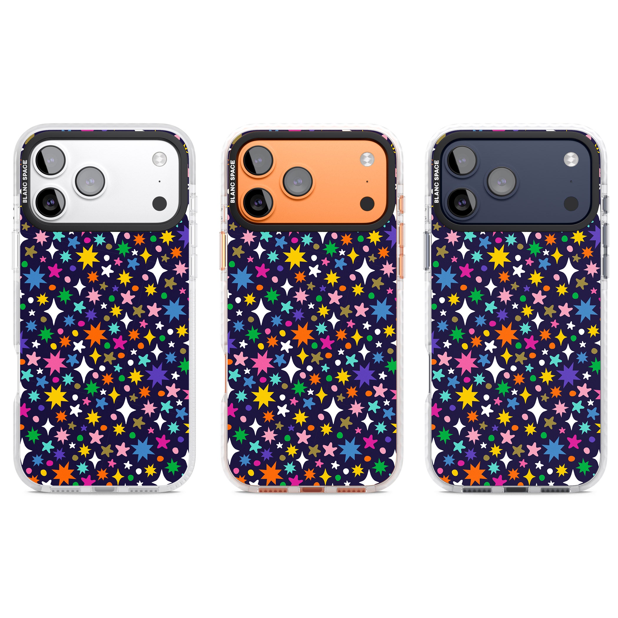 Rainbow Starburst (Purple) iPhone 17 Pro Impact Clear Phone Case APT Impact Protection