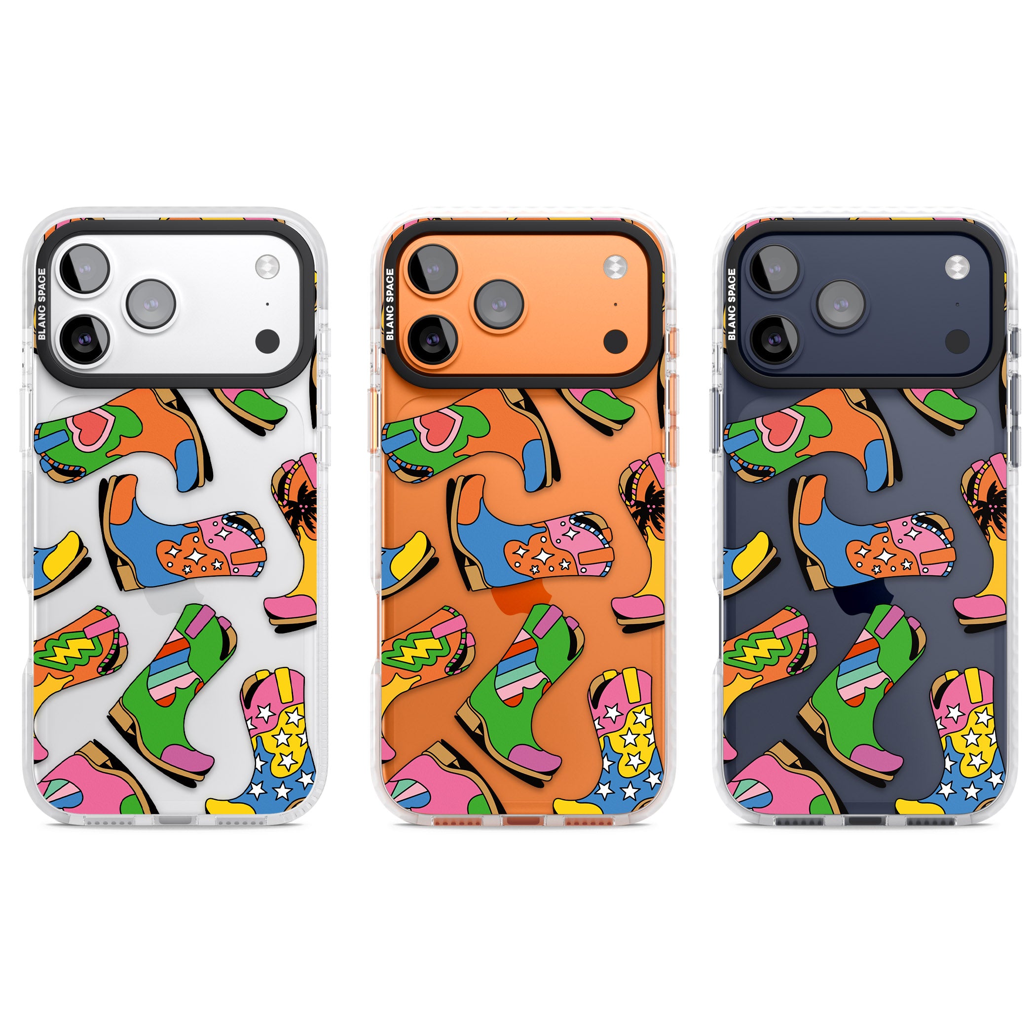 Starburst Boots iPhone 17 Pro Impact Clear Phone Case APT Impact Protection