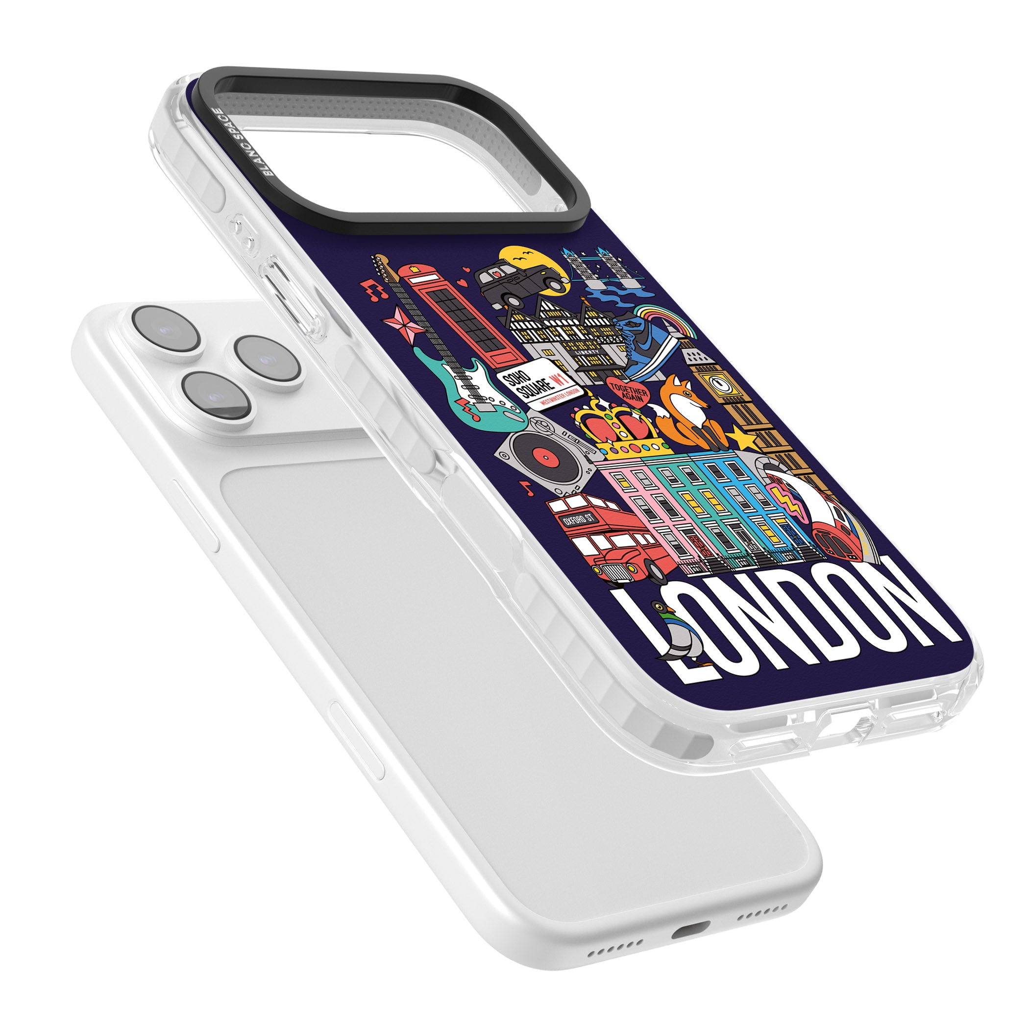 London Calling iPhone 17 Pro Impact Clear Phone Case Colours