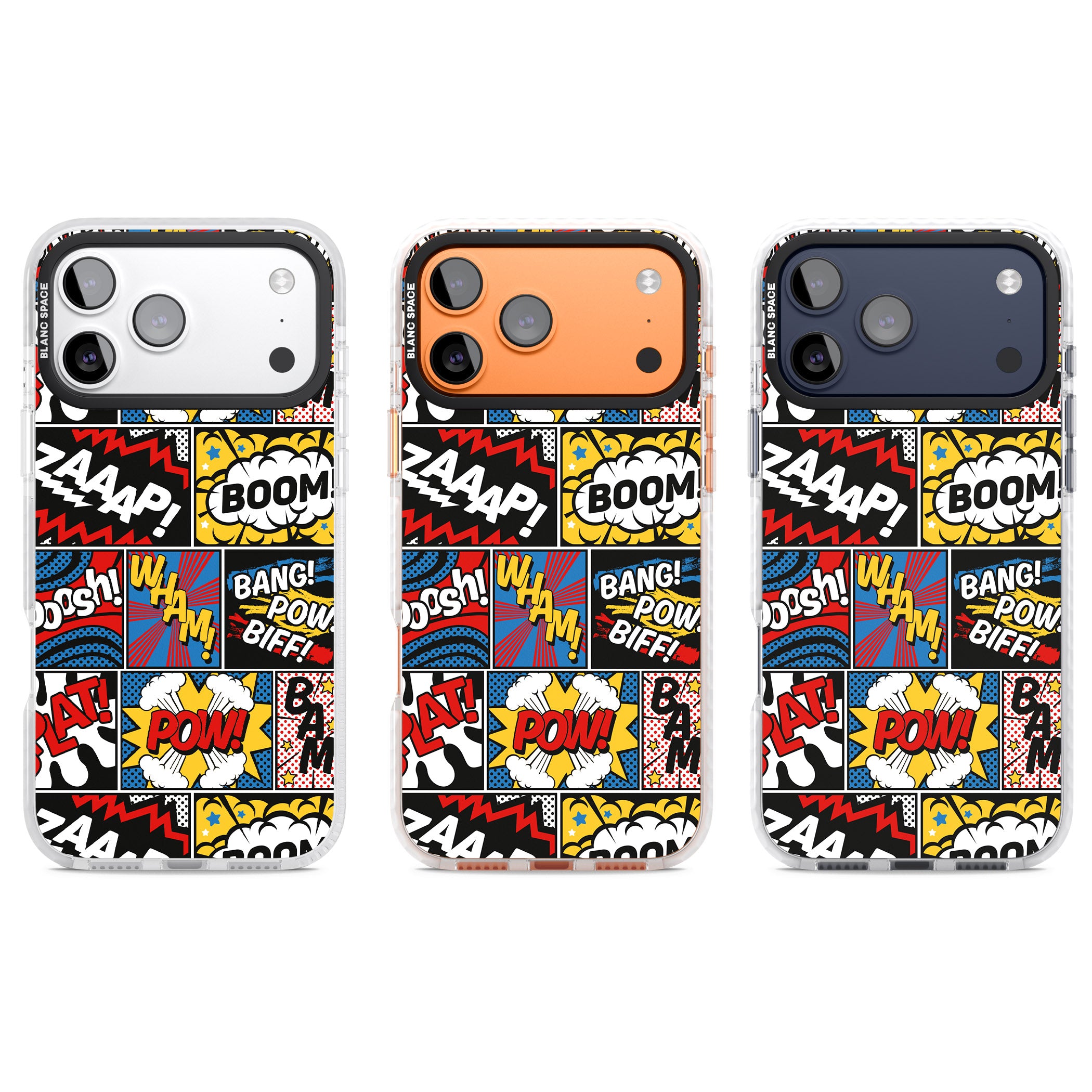 Onomatopoeia iPhone 17 Pro Impact Clear Phone Case APT Impact Protection