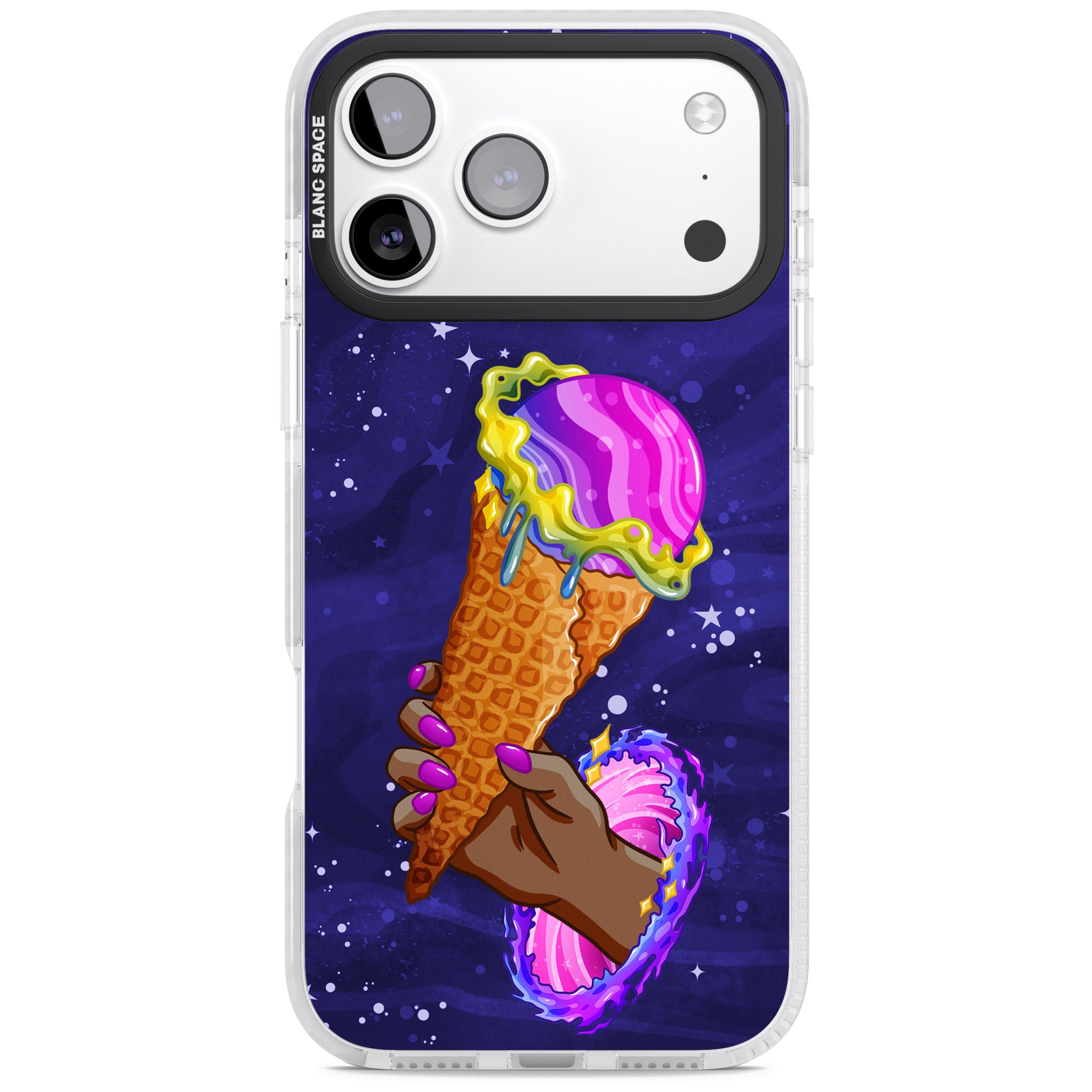 Interdimensional Ice Cream iPhone 17 Pro Impact Clear Phone Case