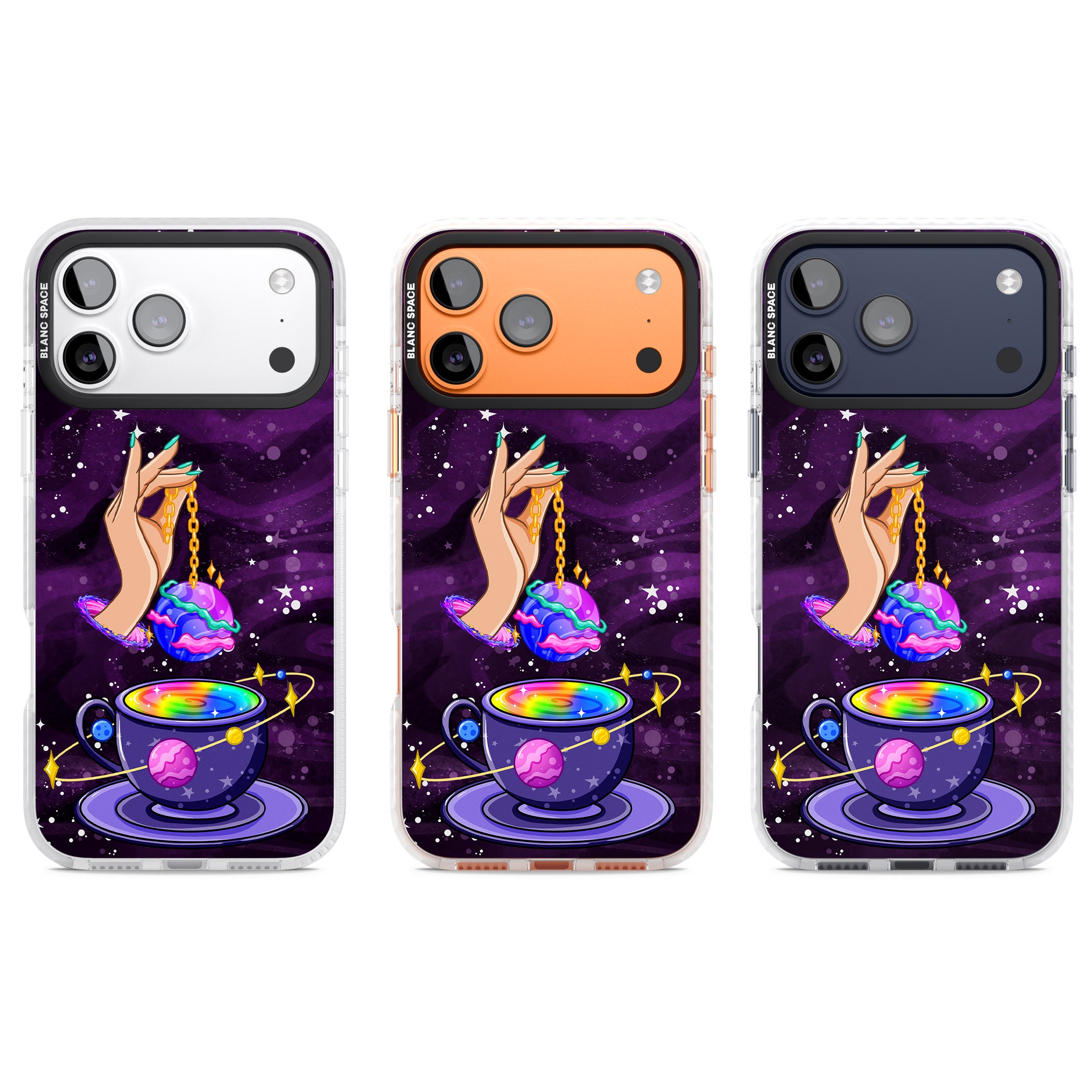 Space Tea iPhone 17 Pro Impact Clear Phone Case APT Impact Protection