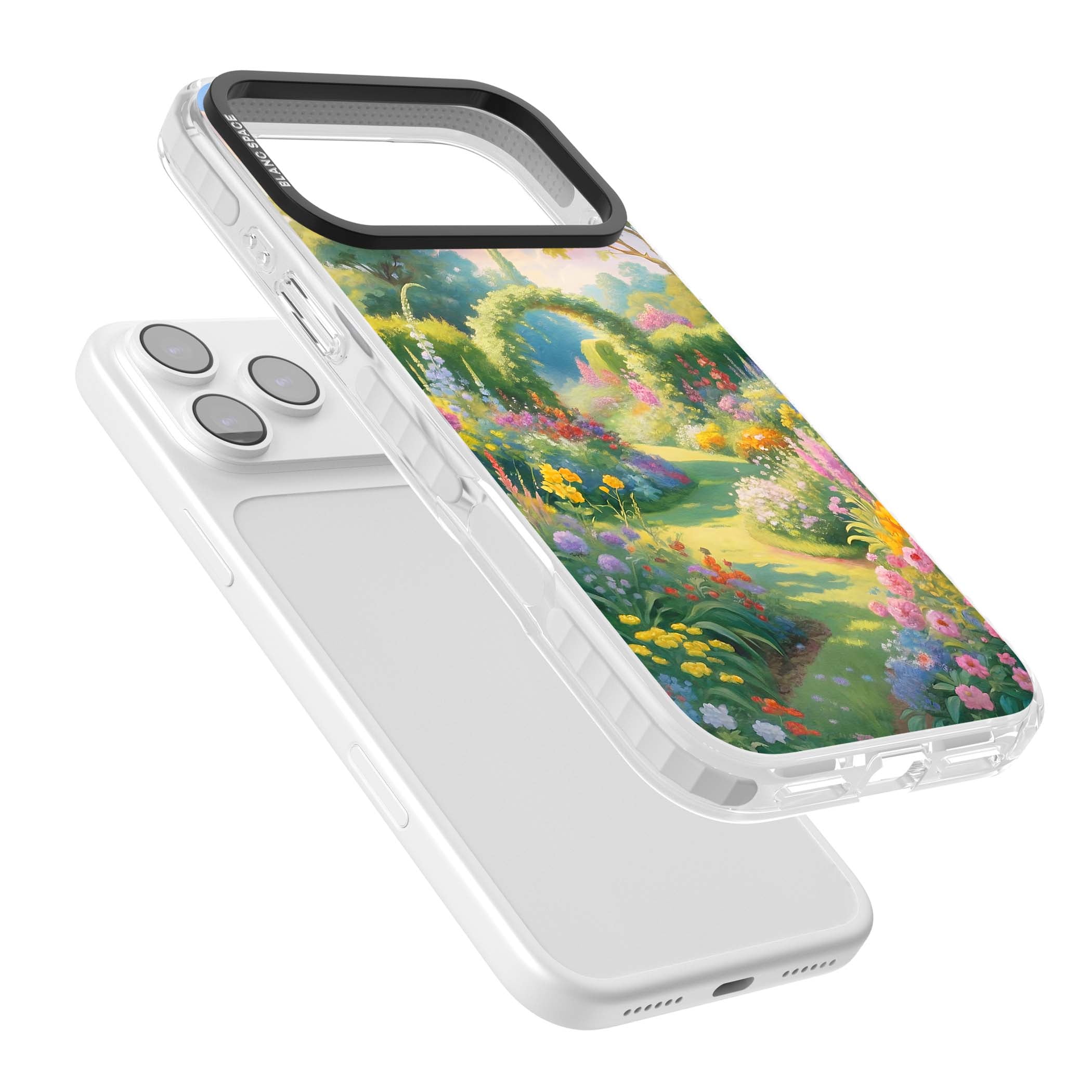 The Painter's Garden floral iPhone case | Black Impact case for iPhone 17 Pro, iPhone 17 Pro Max