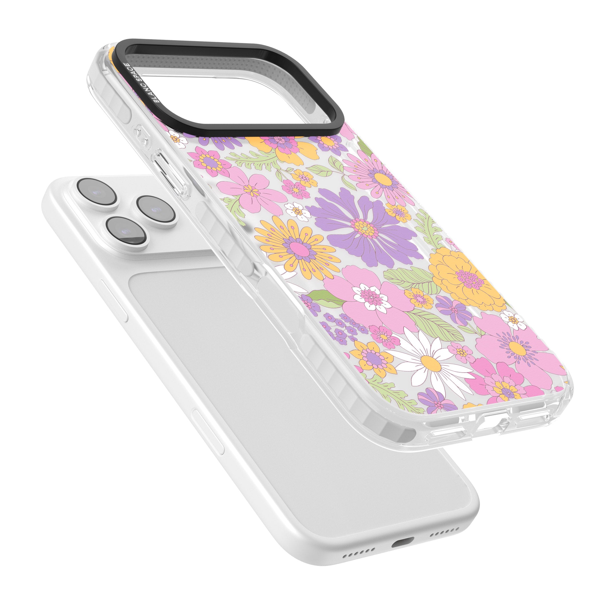 Soft Flower Mix iPhone 17 Pro Impact Clear Phone Case Colours